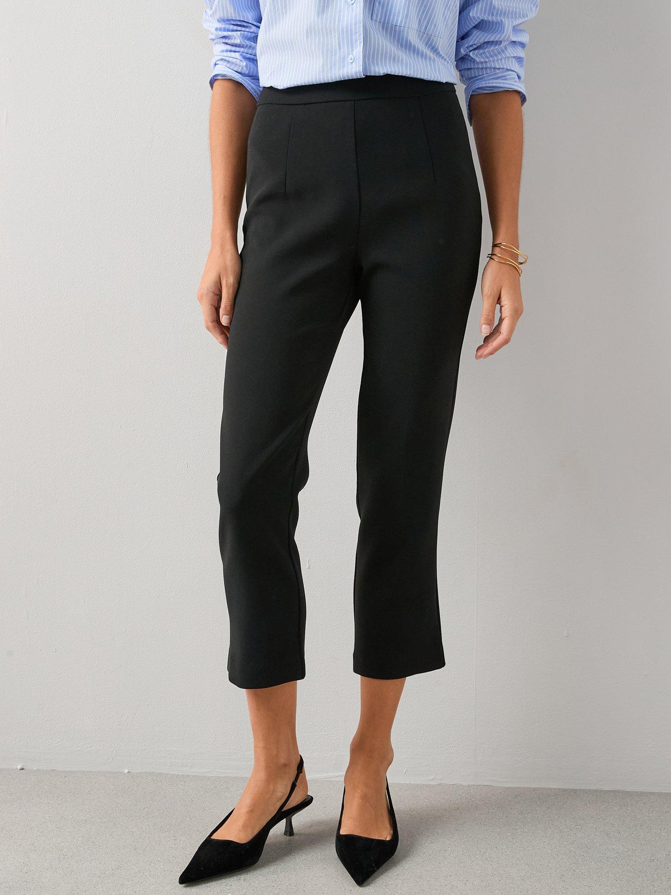 Image 4 of 7 of The Very Collection Formal Capri Trousers - Black