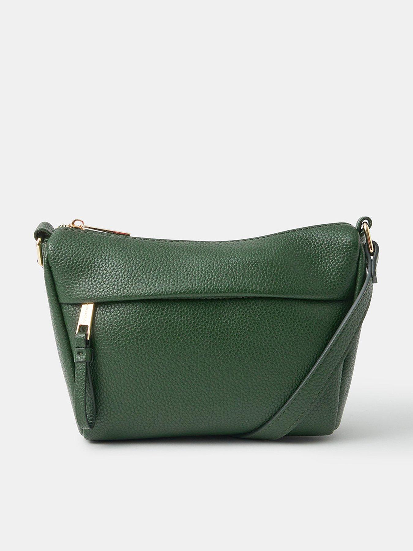 Accessorize Zip Front Crossbody Bag - Green | Very