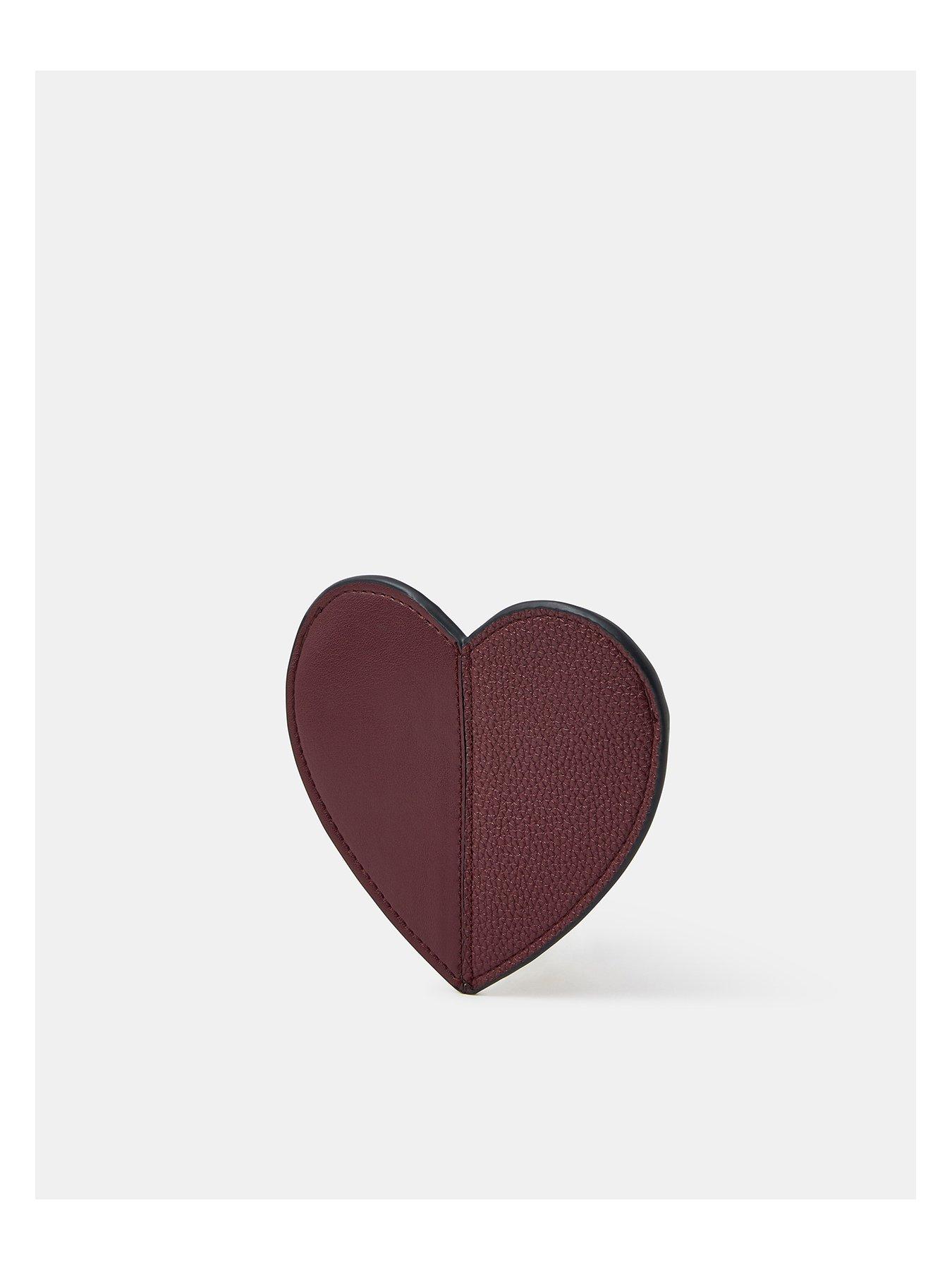 Accessorize Heart Shape Card Holder - Red | Very