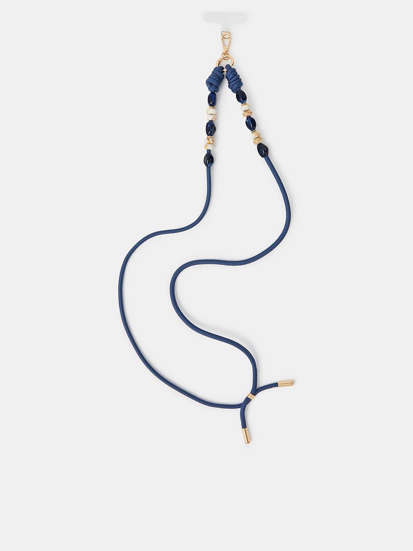 undefined Beaded Cord Phone Strap - Blue