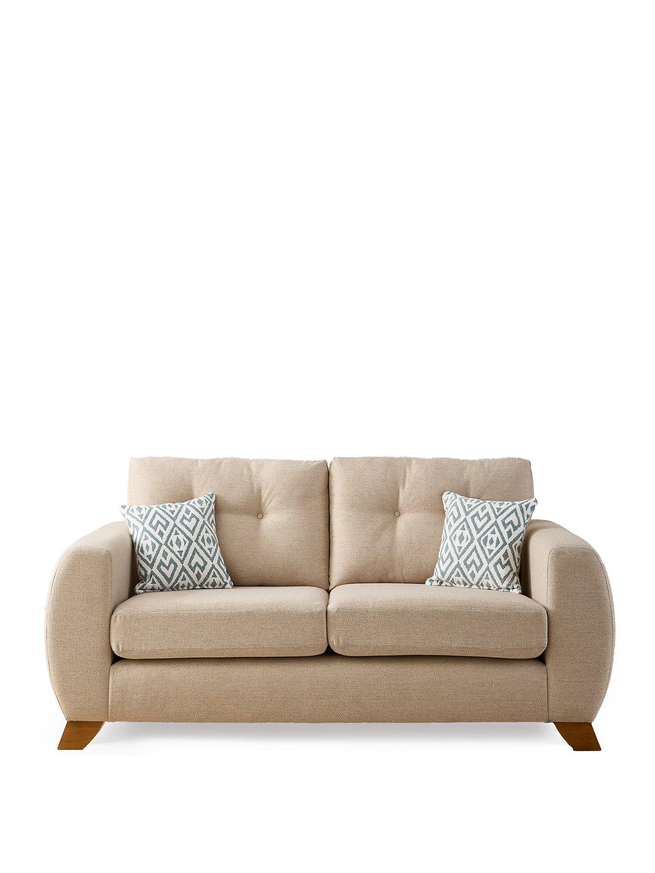 Image 2 of 7 of The Very Collection Prent Fabric 2 Seater Sofa - Natural - Made to order in the UK