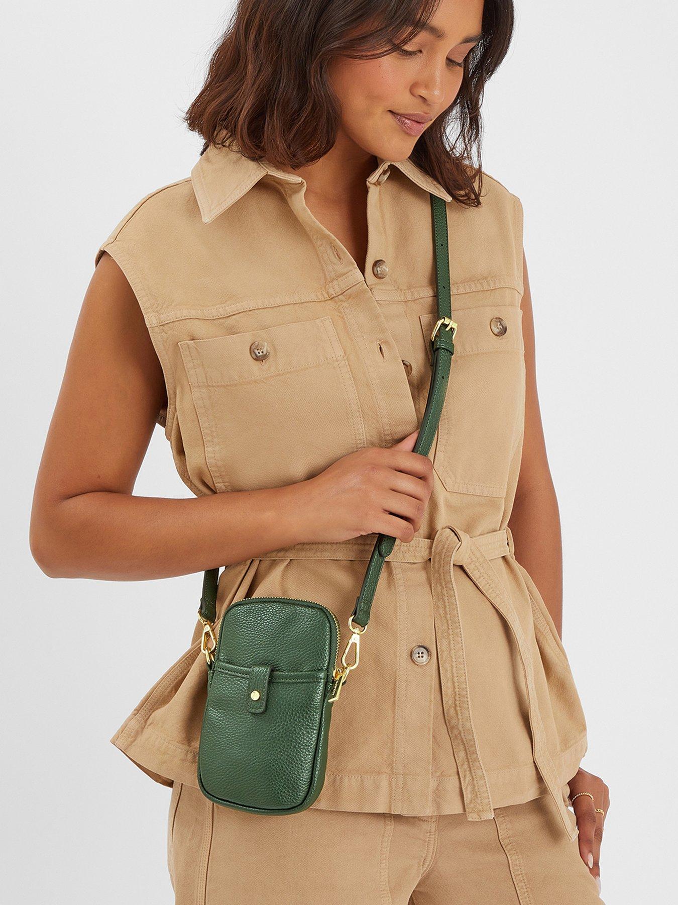 Image 2 of 5 of Accessorize Tab Pocket Phone Bag - Green