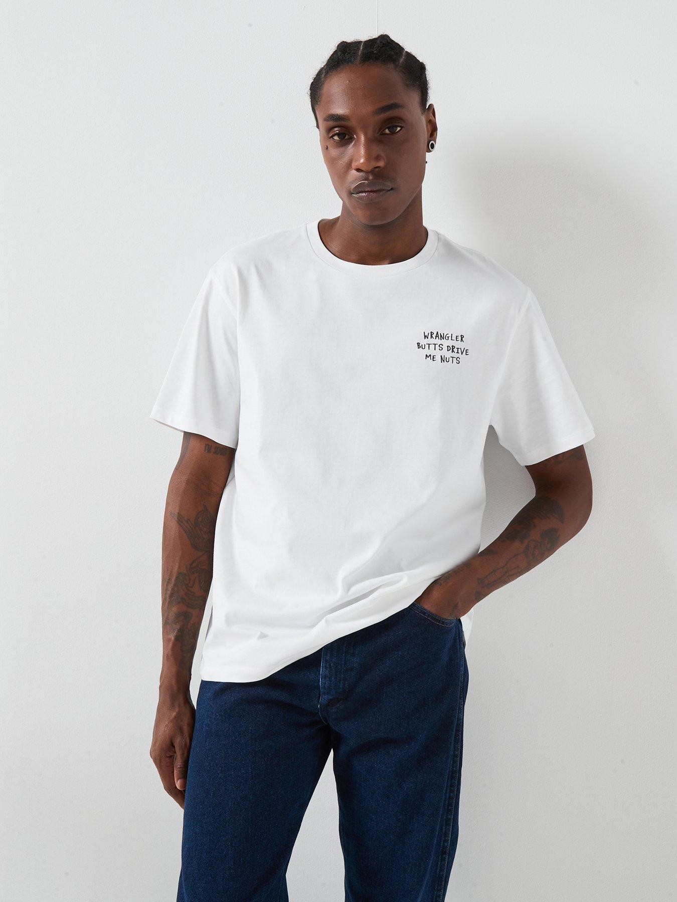Image 1 of 6 of Wrangler Embroidery Short Sleeve Back Print T-shirt