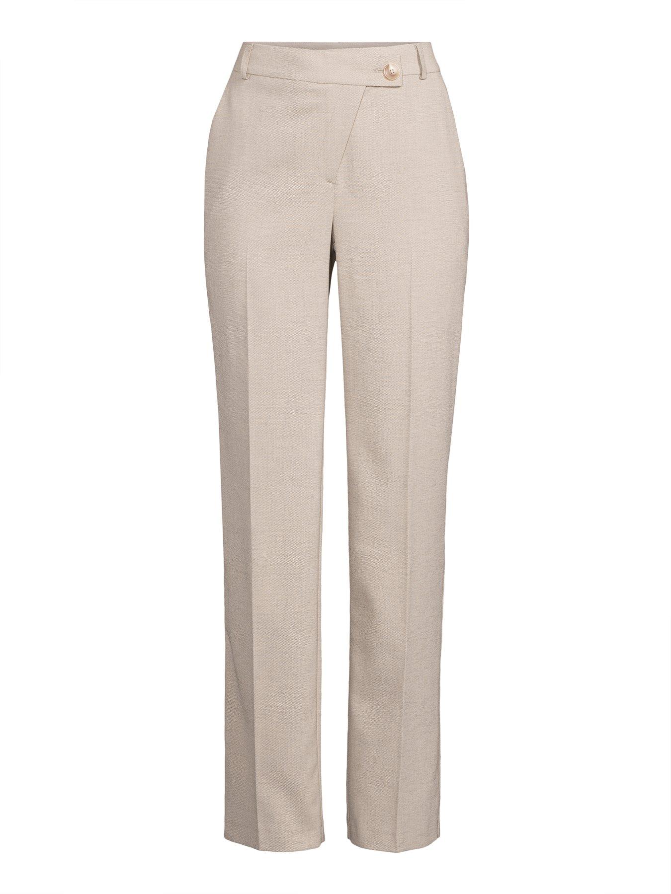 Image 7 of 7 of The Very Collection Asymmetric Waist Detail Trouser - Beige