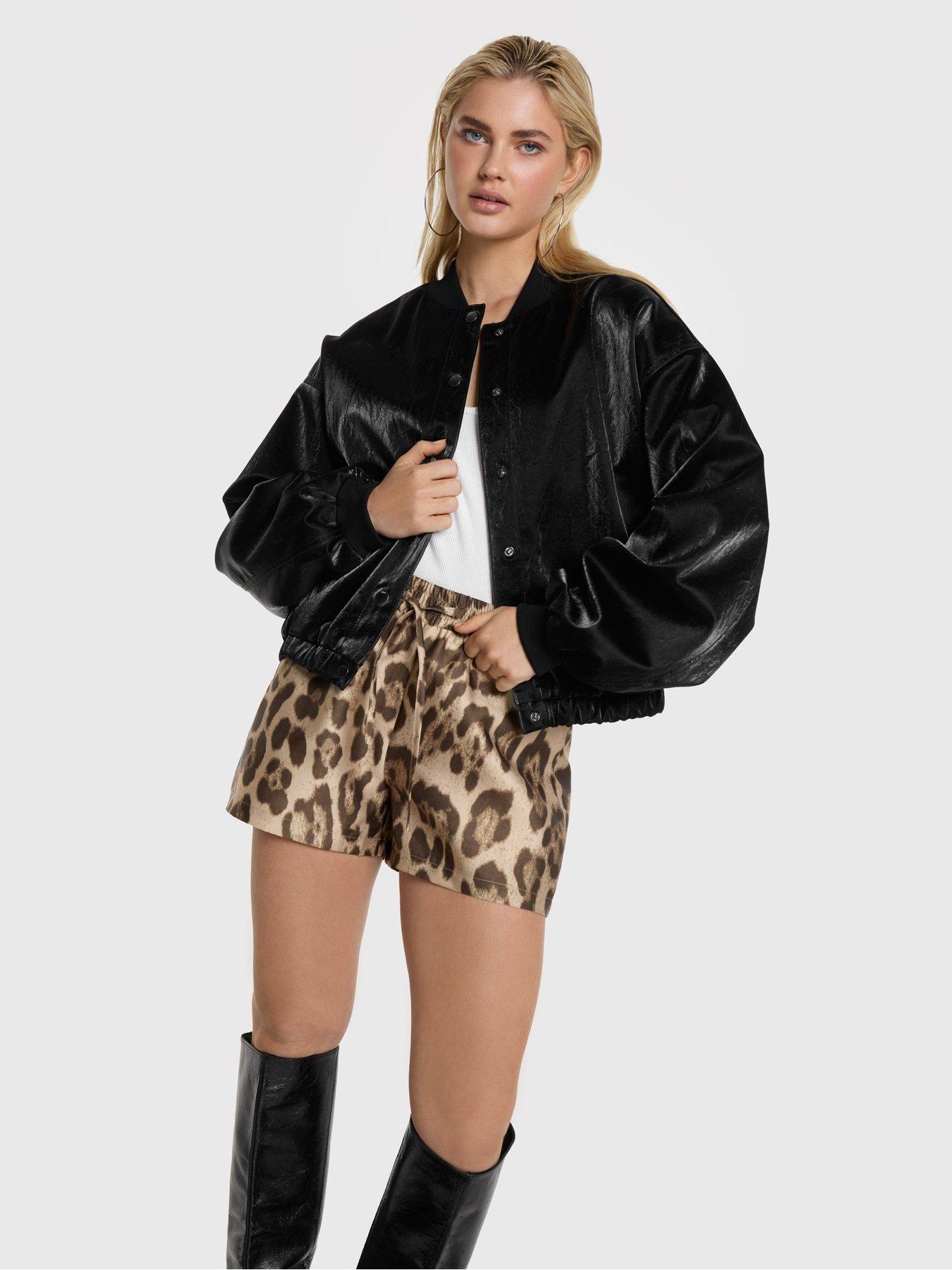 Alix the Label Jaguar Shorts - Brown