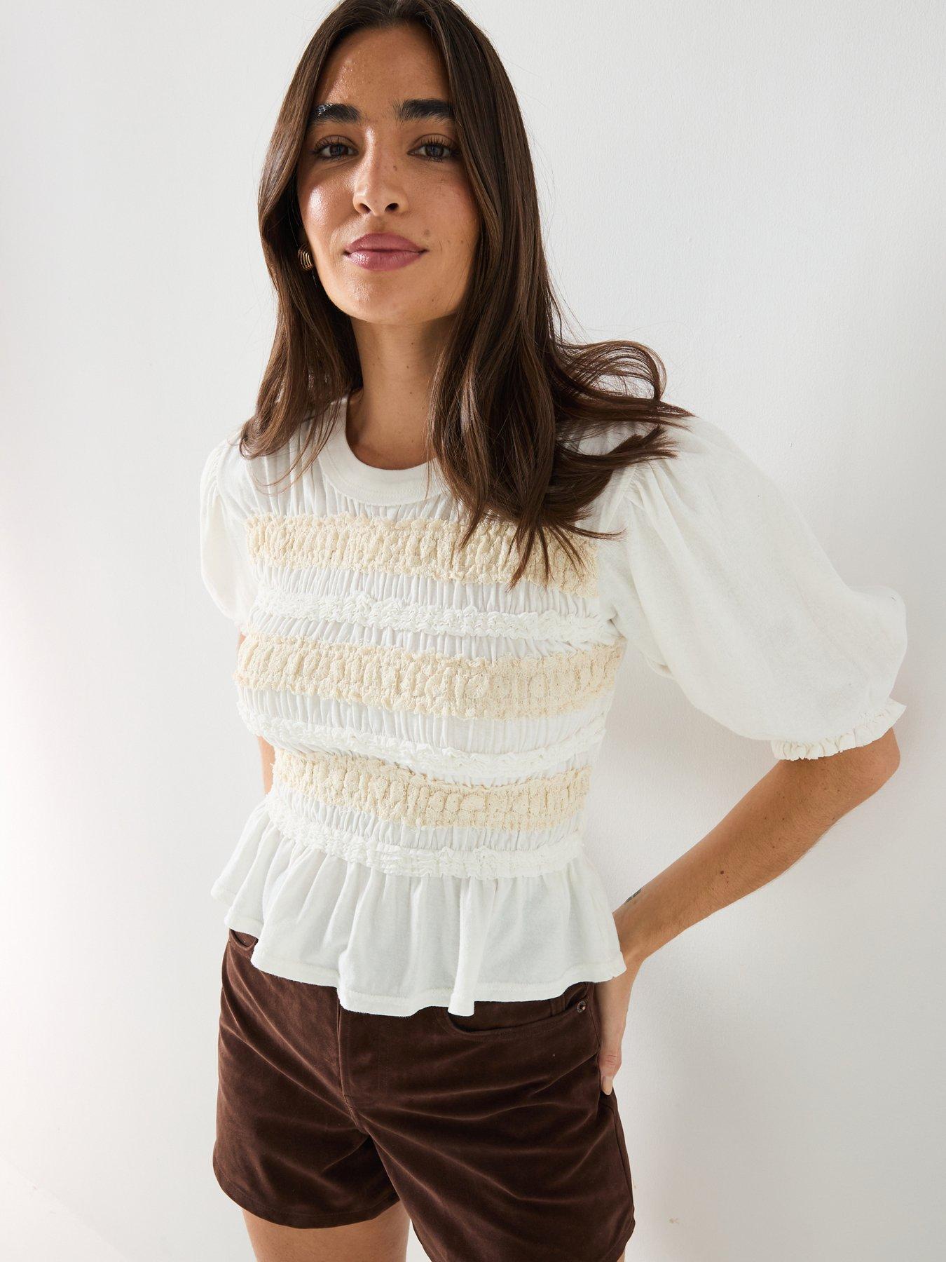 FREE PEOPLE: Maxey Knit Top - Cream