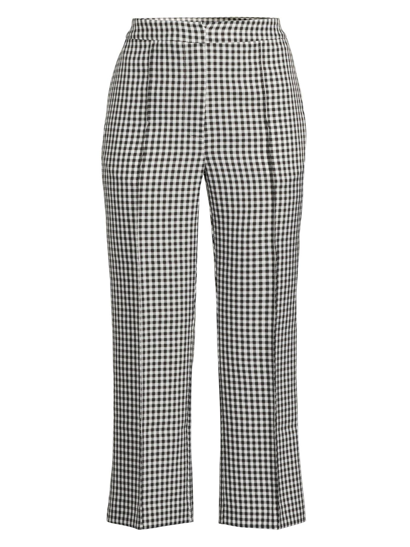 Image 7 of 7 of The Very Collection Gingham Kickflare Trousers - Print