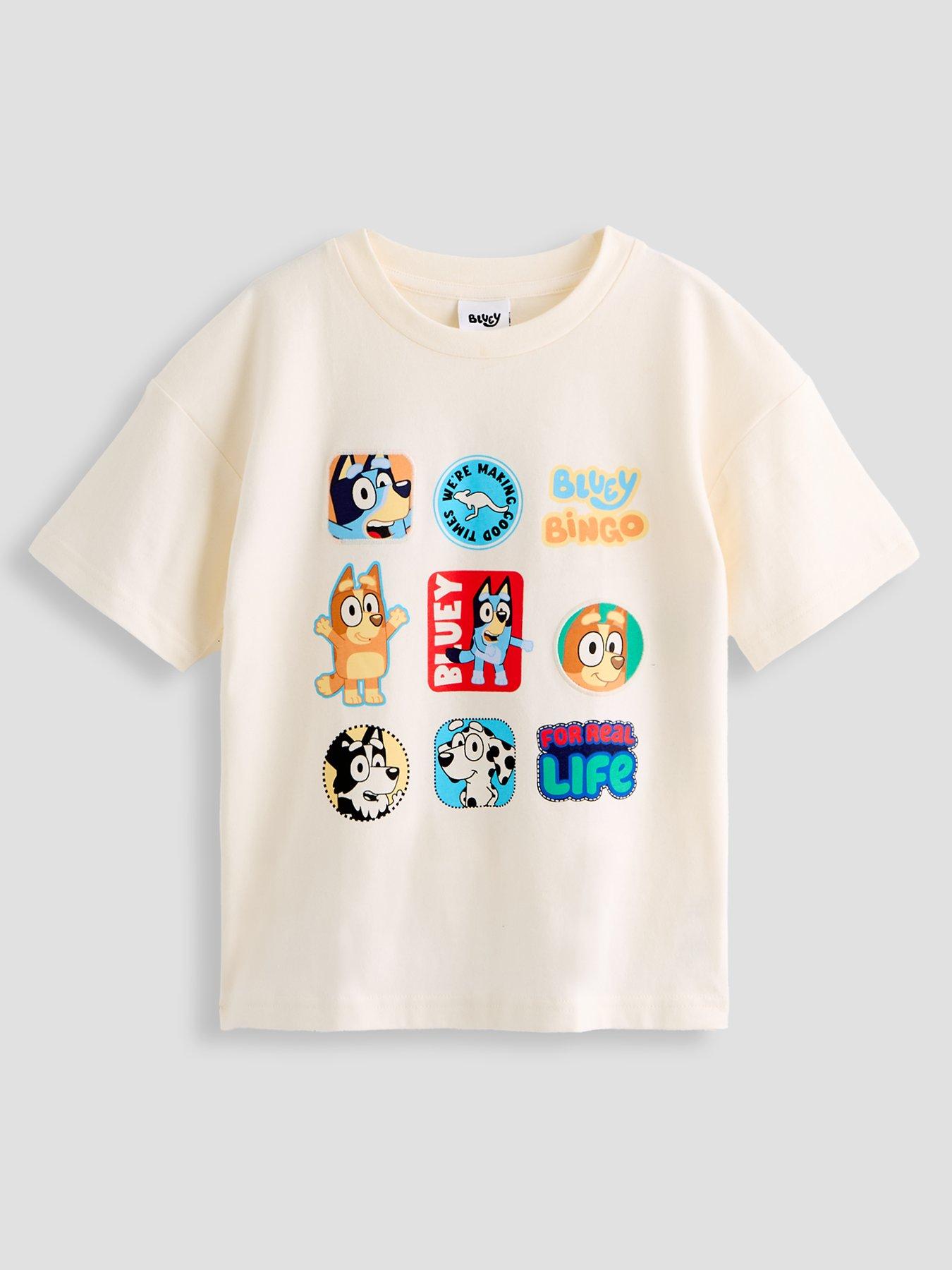 The Very Collection Bluey Badge T-Shirt - White