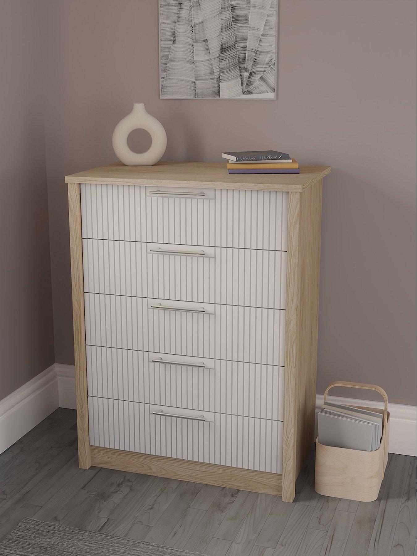 One Call Arvon Ready Assembled 5 Drawer Chest