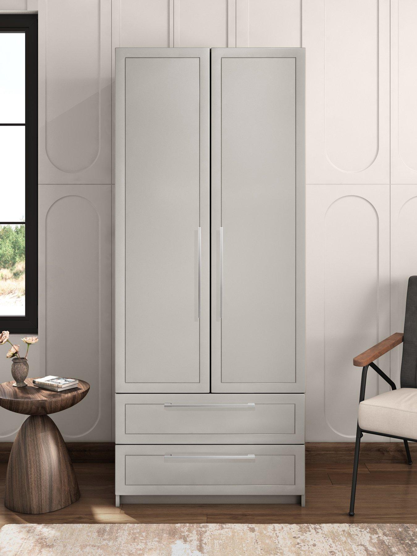 One Call Sinai Ready Assembled 2 Door Combi Wardrobe