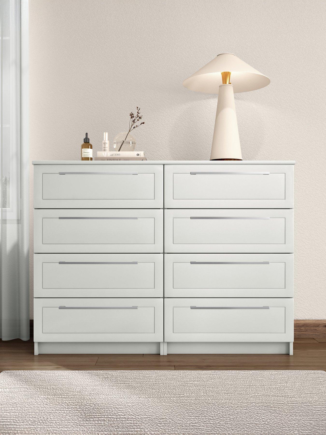 One Call Sinai Ready Assembled 4 Drawer Double Chest