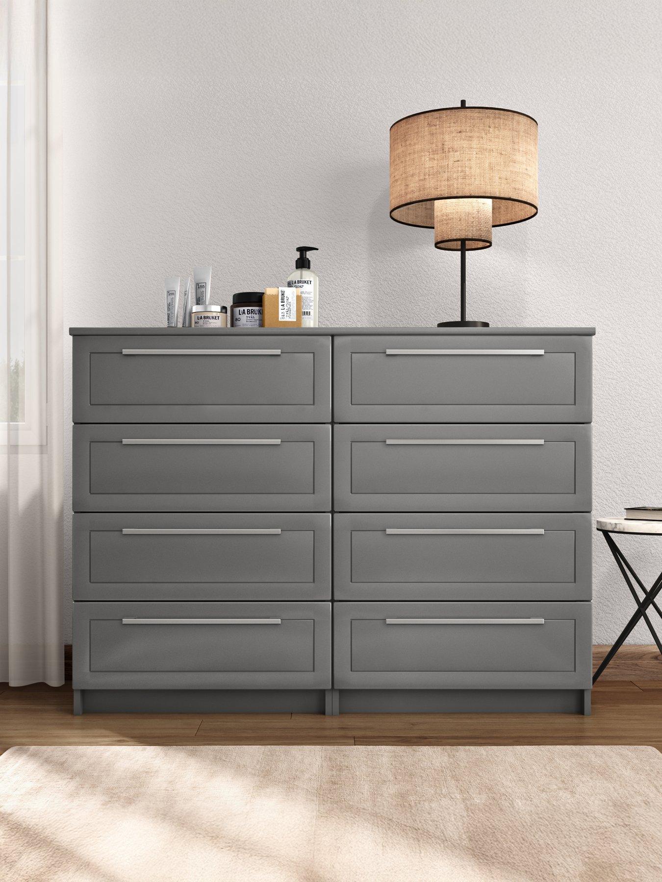 One Call Sinai Ready Assembled 4 Drawer Double Chest