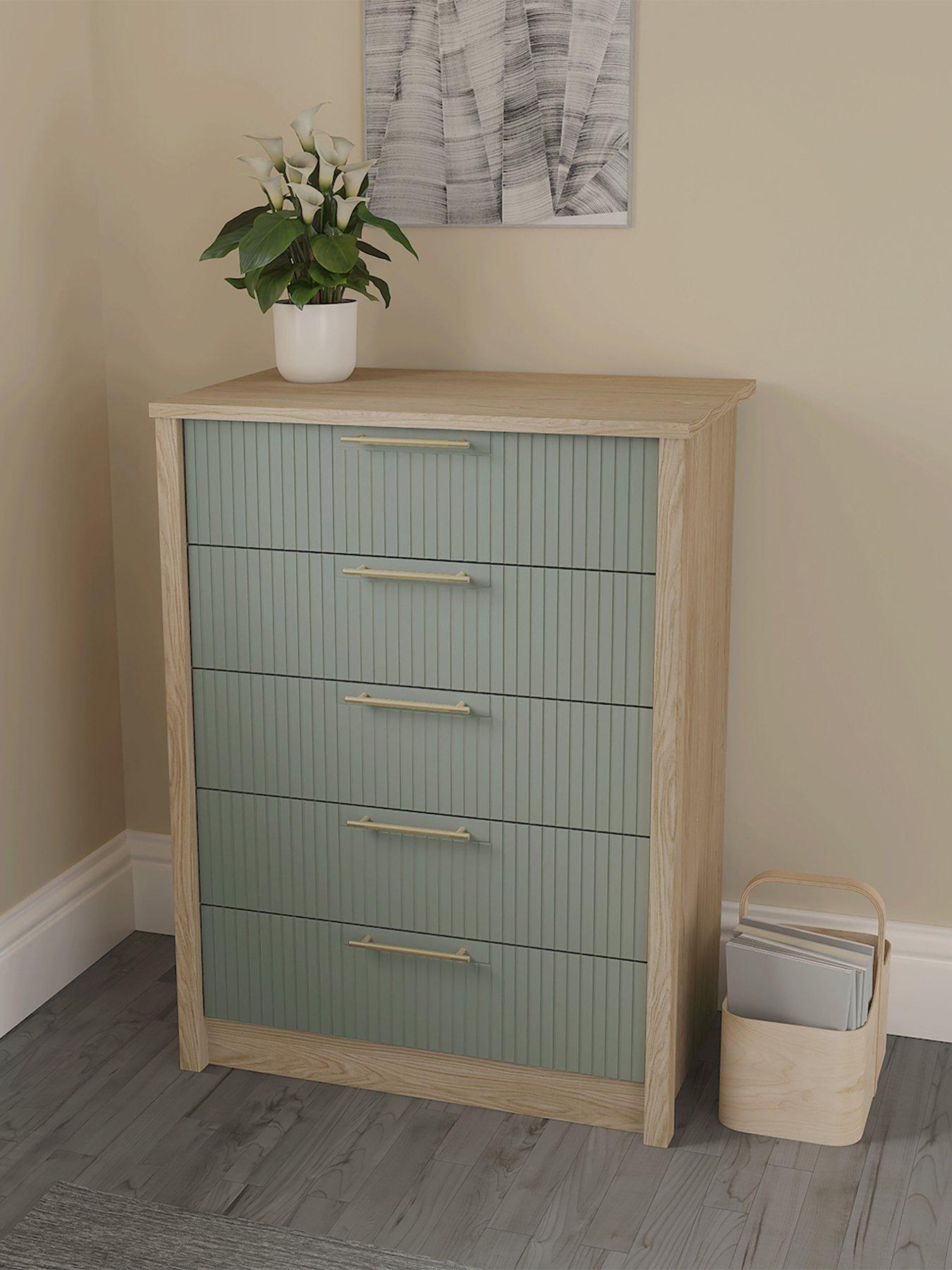 One Call Arvon Ready Assembled 5 Drawer Chest