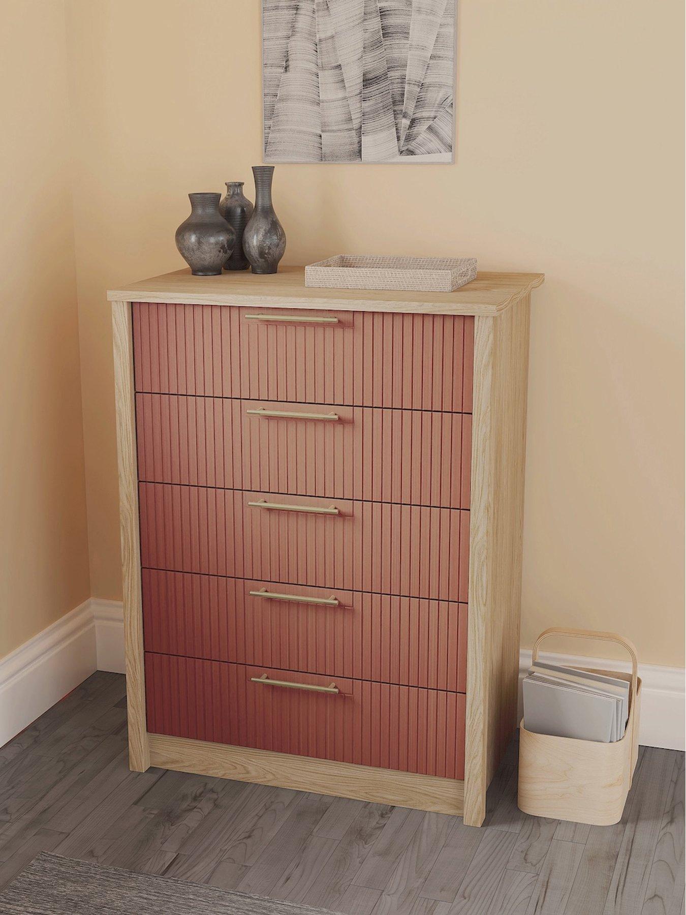 One Call Arvon Ready Assembled 5 Drawer Chest