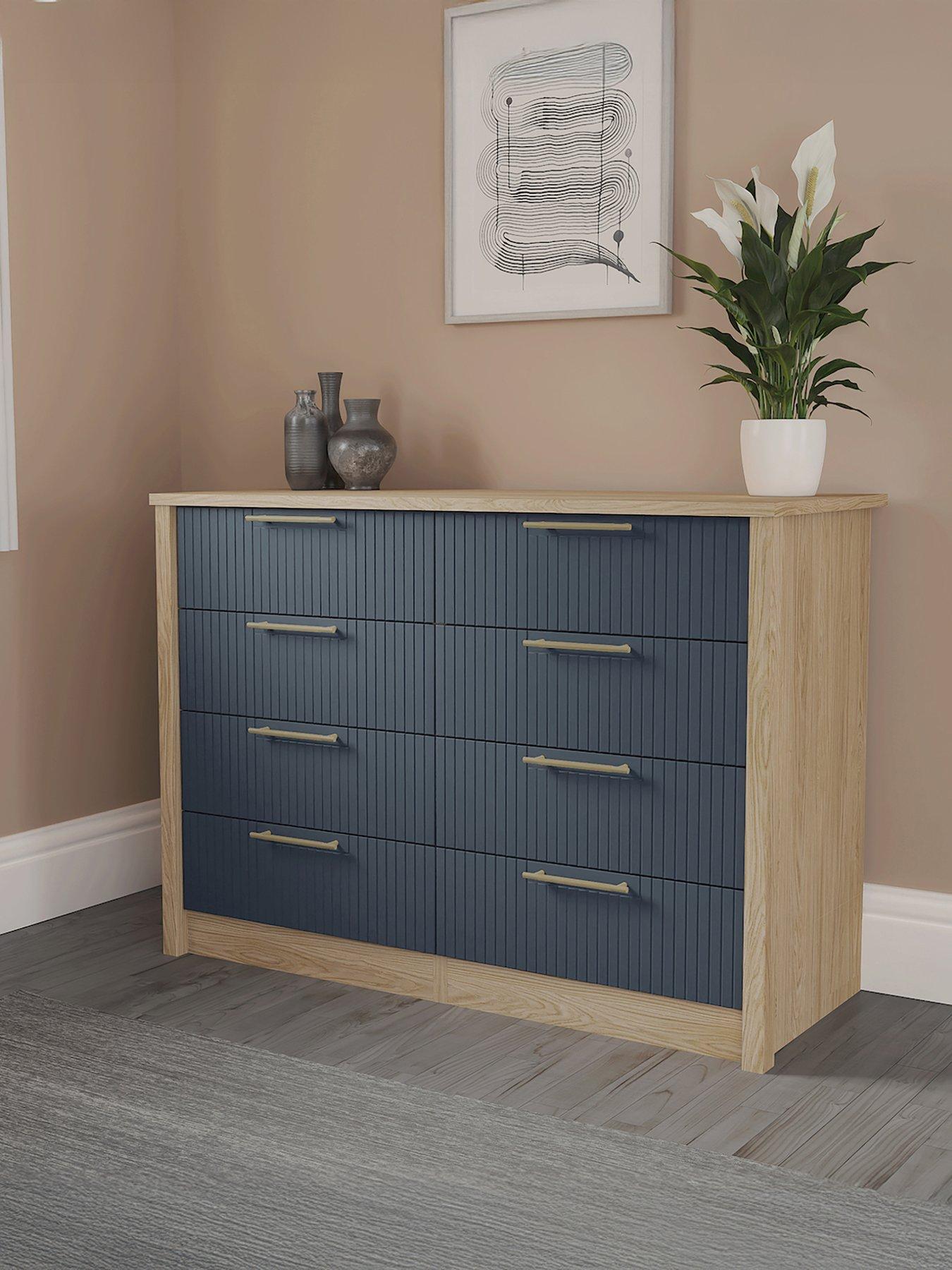 One Call Arvon Ready Assembled 4 Drawer Double Chest