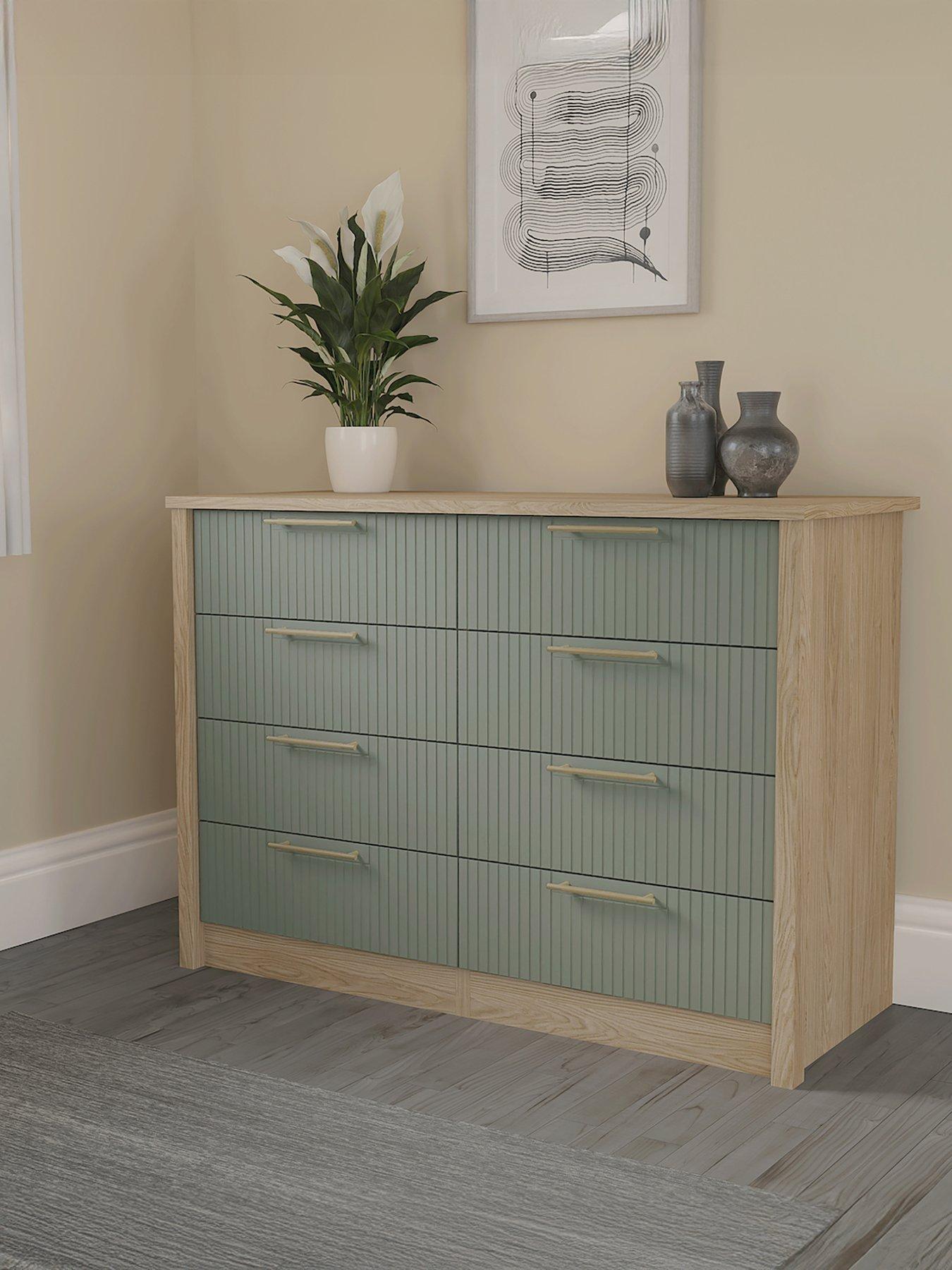 One Call Arvon Ready Assembled 4 Drawer Double Chest