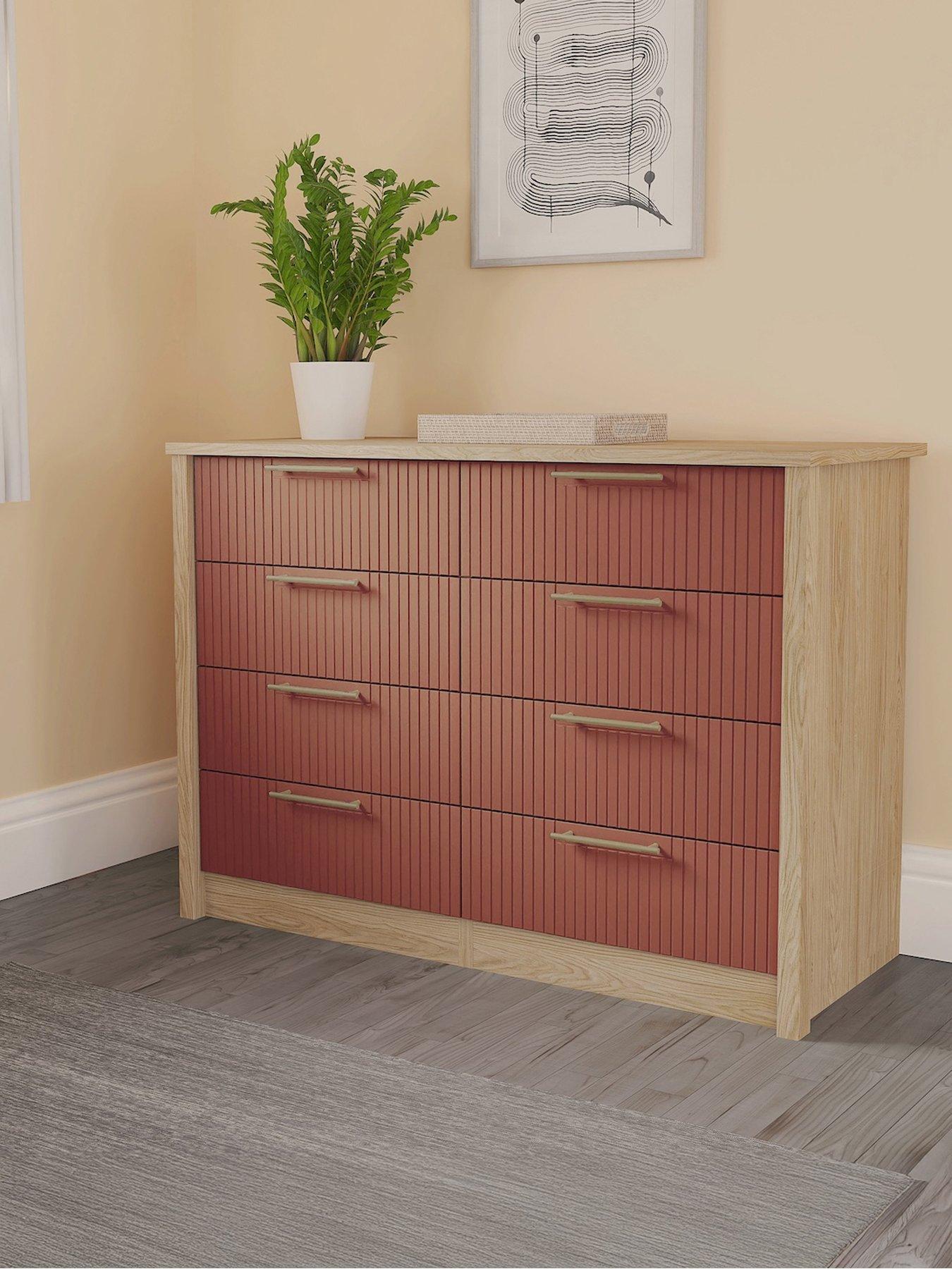 One Call Arvon Ready Assembled 4 Drawer Double Chest