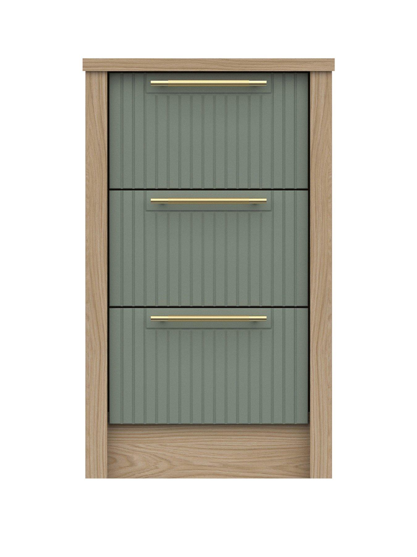 Image 2 of 4 of One Call Arvon Ready Assembled&nbsp;3 Drawer Bedside Chest