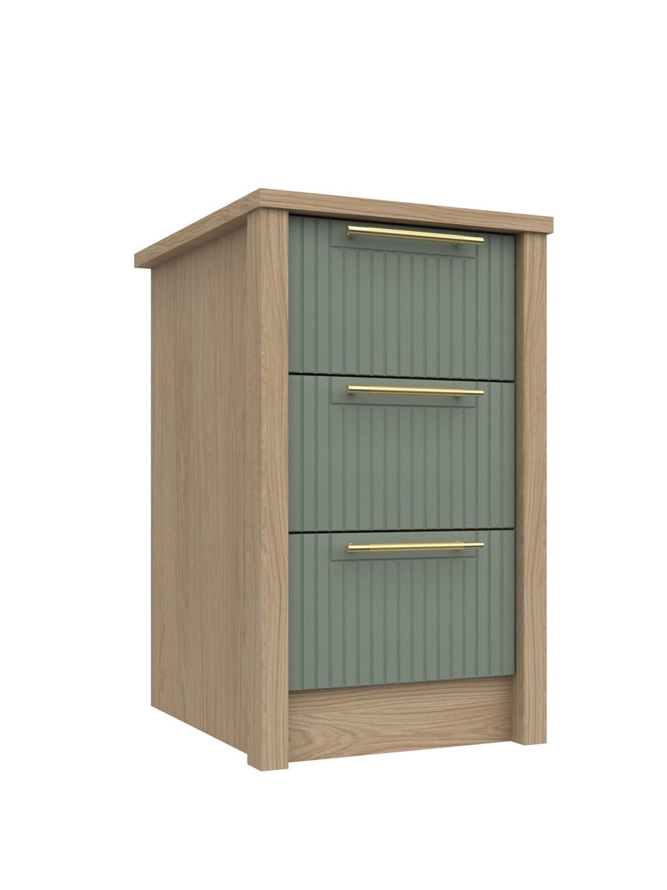 Image 3 of 4 of One Call Arvon Ready Assembled&nbsp;3 Drawer Bedside Chest