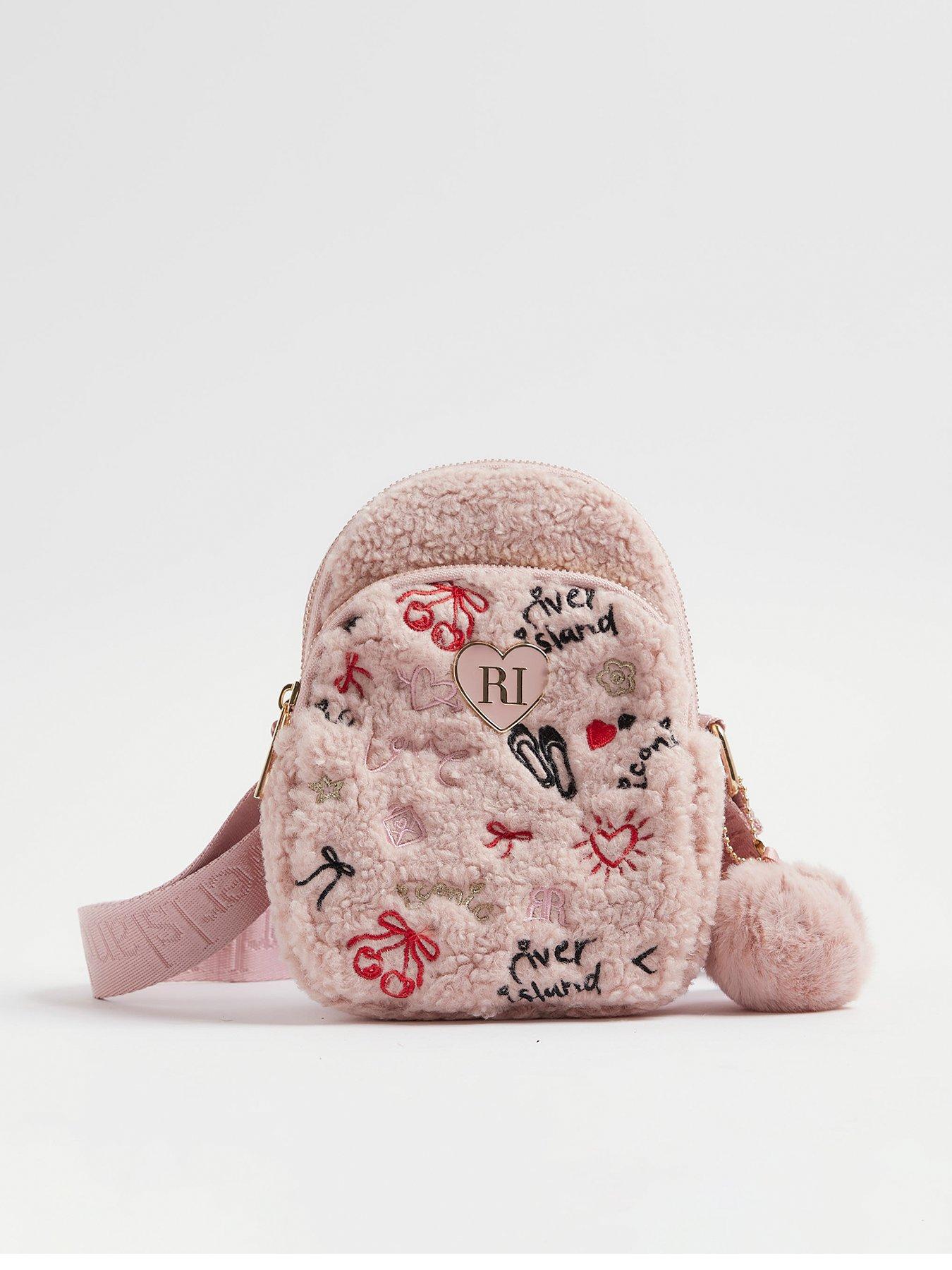 River Island Older Girls Doodle Festival Bag - Pink