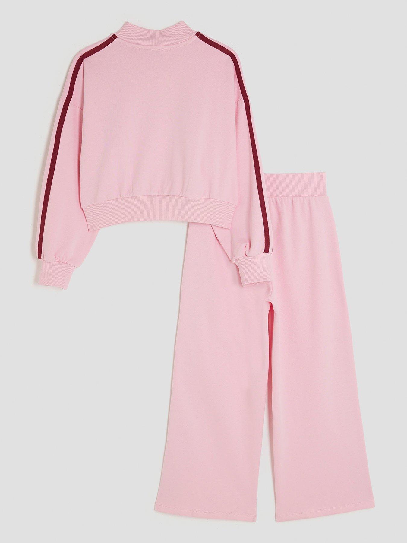 Image 2 of 4 of River Island Older Girls Frill Tracksuit Set - Pink