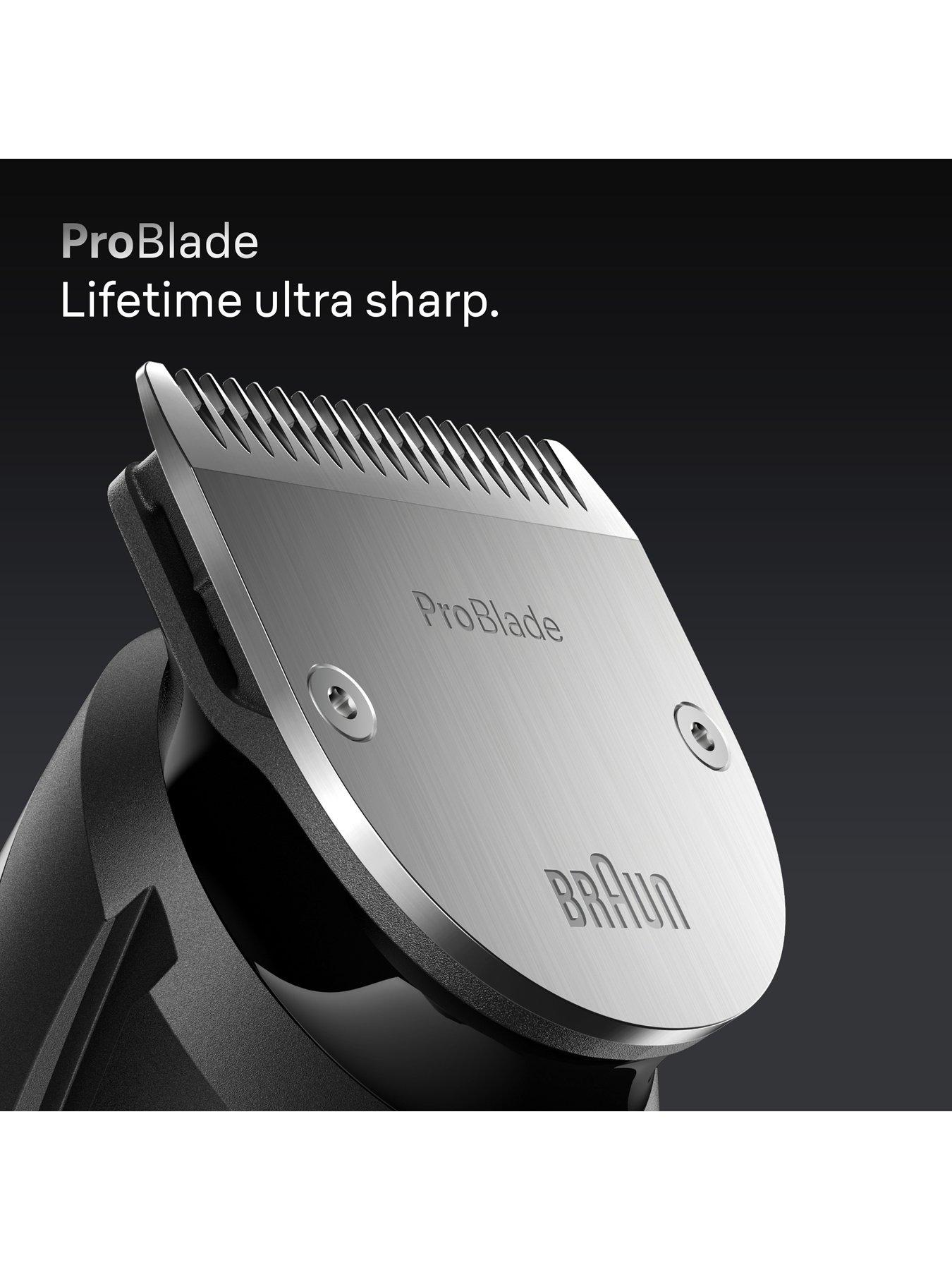 Image 5 of 8 of Braun Beard Trimmer Series 7,+10 Barbering Tools, 40 Lengths,ProBlade,BT7540, Blue