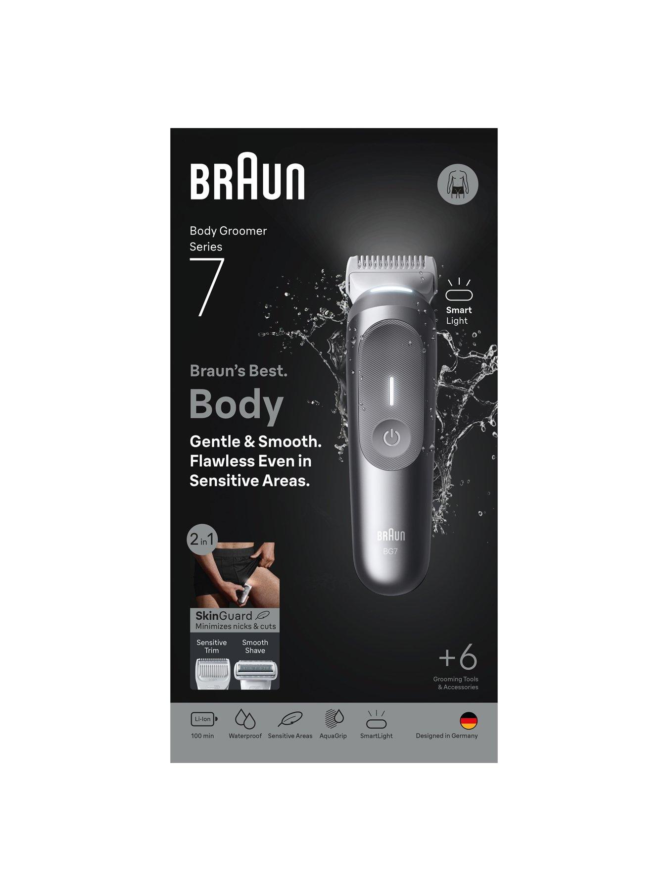 Image 2 of 8 of Braun Body Groomer Series 7, +6 Grooming Tools, Trim & Shave, Waterproof, BG7550, Grey