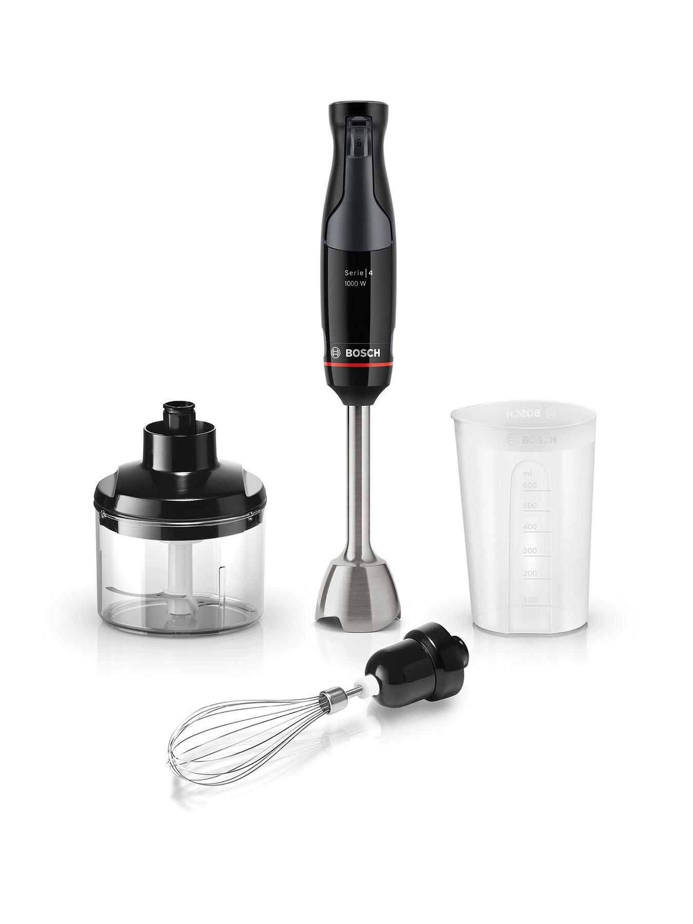 Bosch Series 4 Ergomaster MSM4B621GB, 2 in 1 1000W Hand blender with chopper - Black