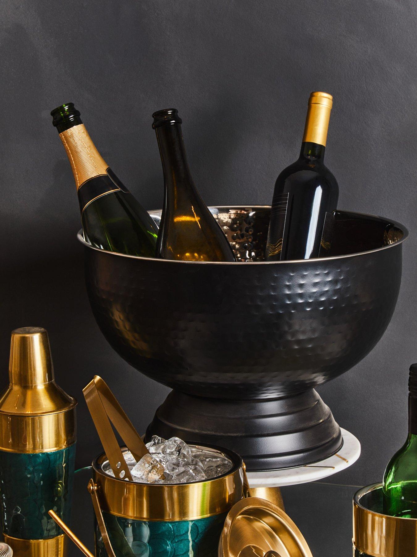 Image 1 of 6 of Interiors By Premier Ankara Black Finish Champagne Bowl
