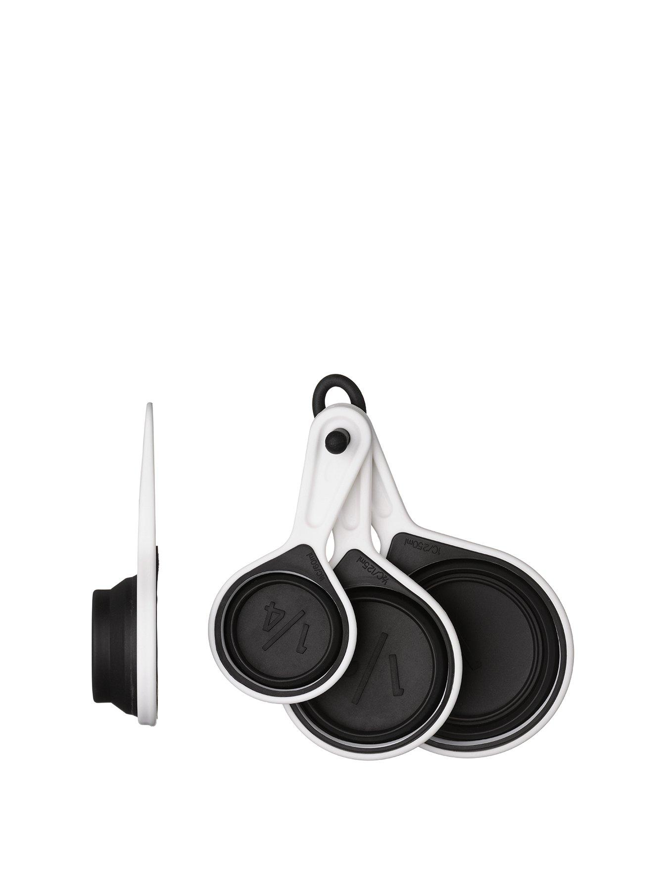 undefined Zing Set Of Four Black Silicone Measuring Cups