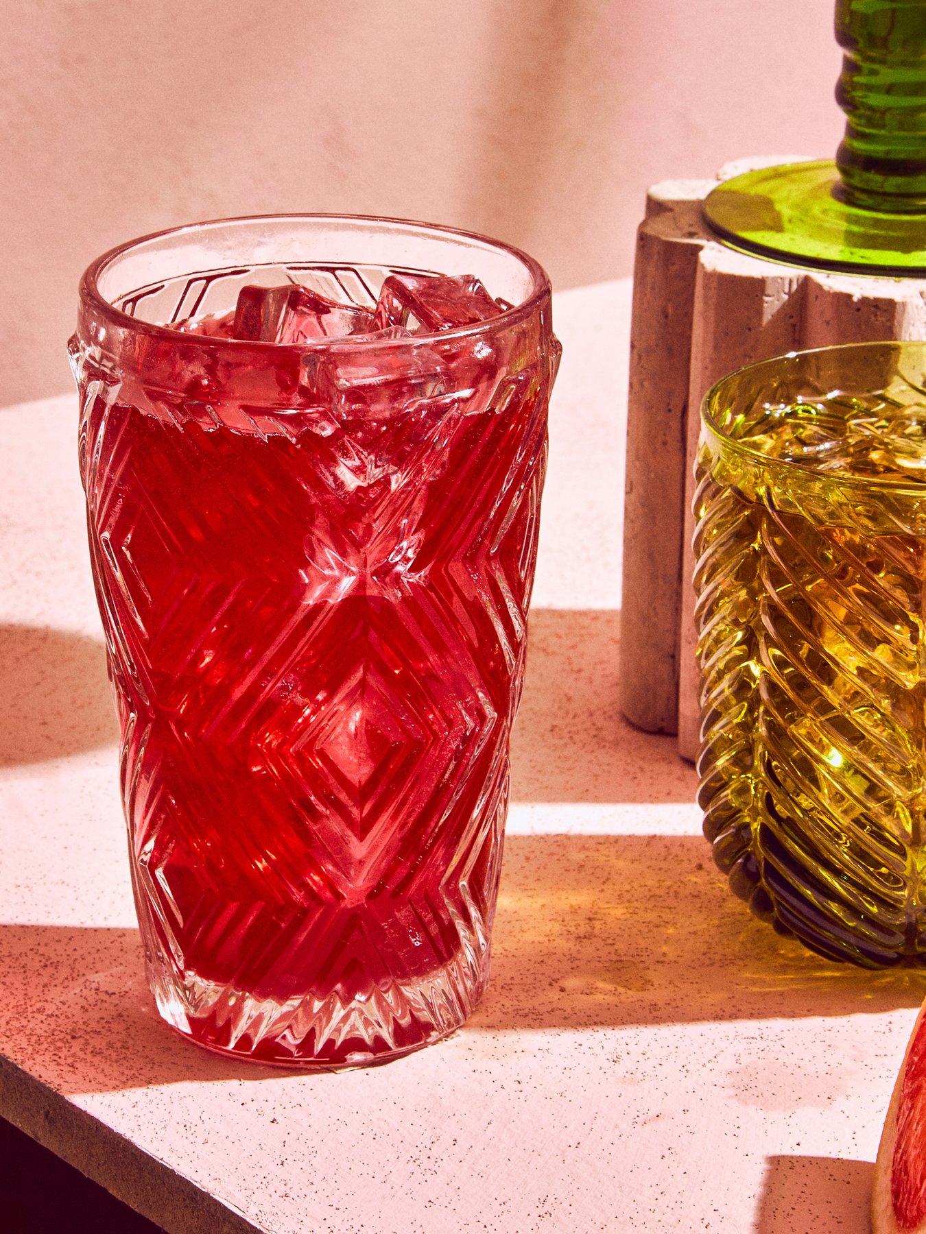 undefined Fleur Set Of Four Clear Highball Glasses