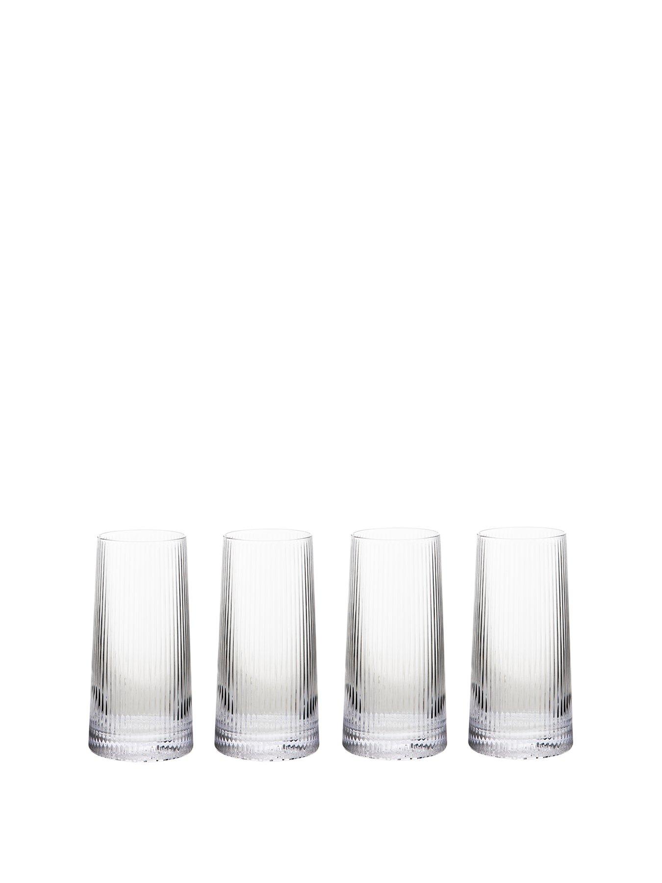 undefined Eldon Set Of Four Ribbed Hi Ball Glasses