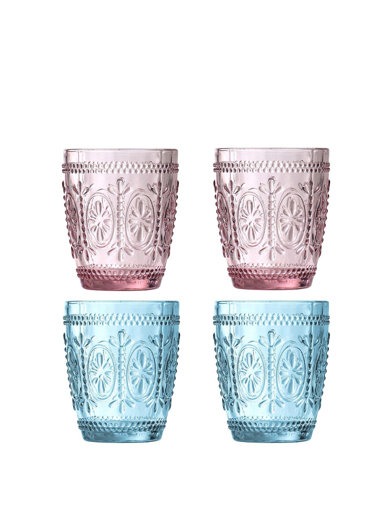 undefined Set Of Four Fleur Glass Tumblers
