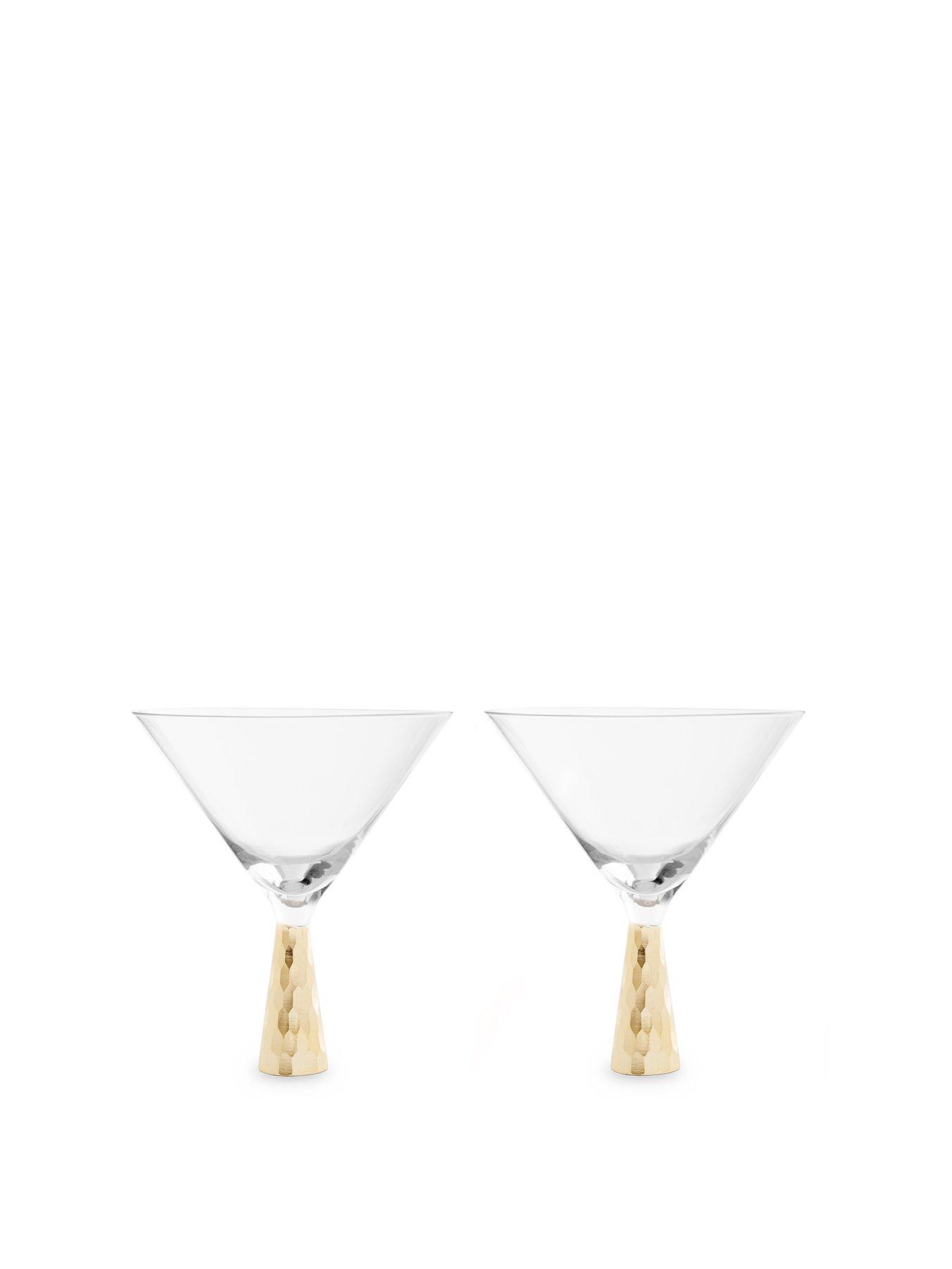 undefined Astrid Set Of Two Cocktail Glasses With Gold Finish Stem