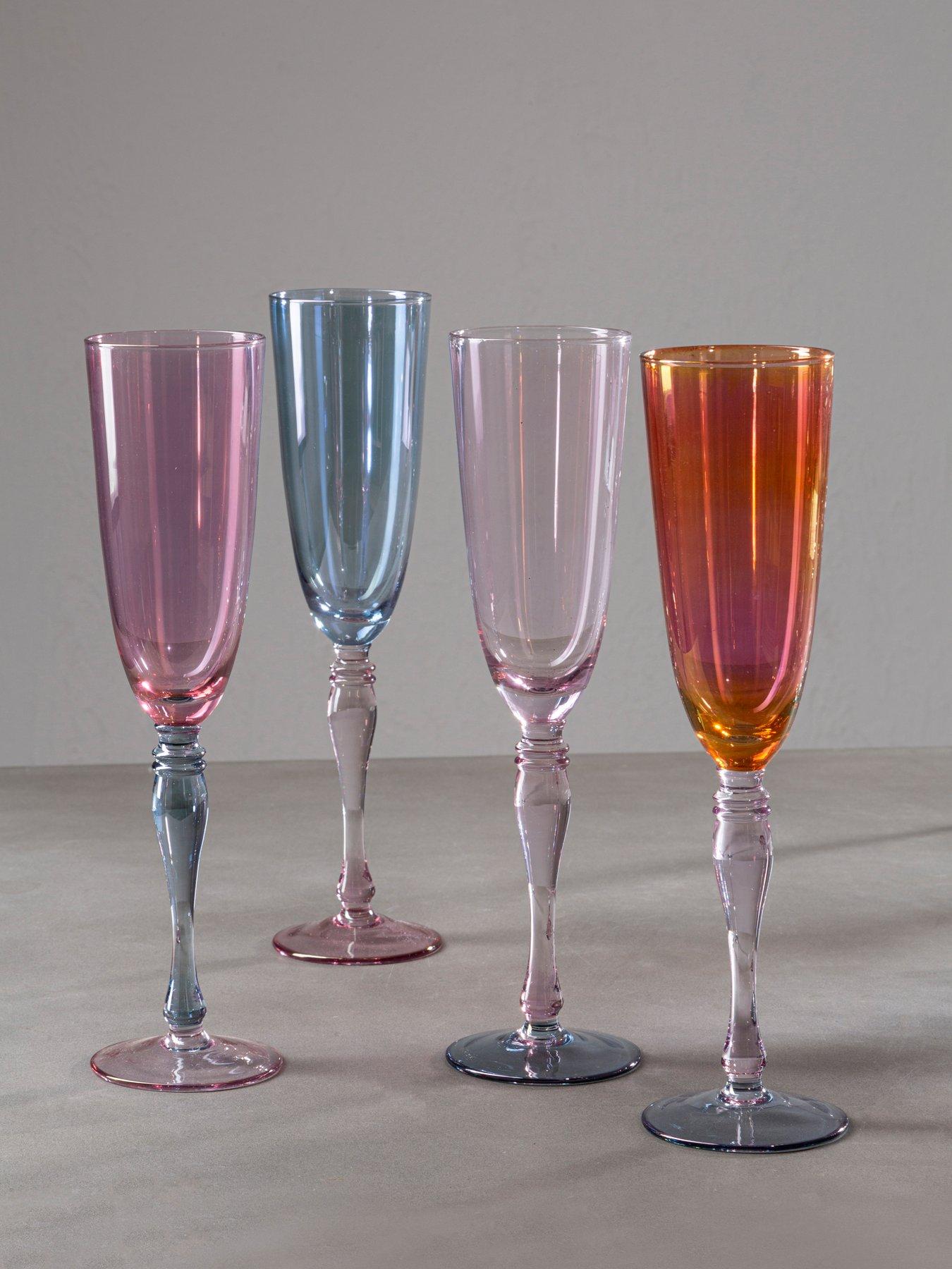 undefined Aurora Set Of 4 Multicolour Champagne Glasses