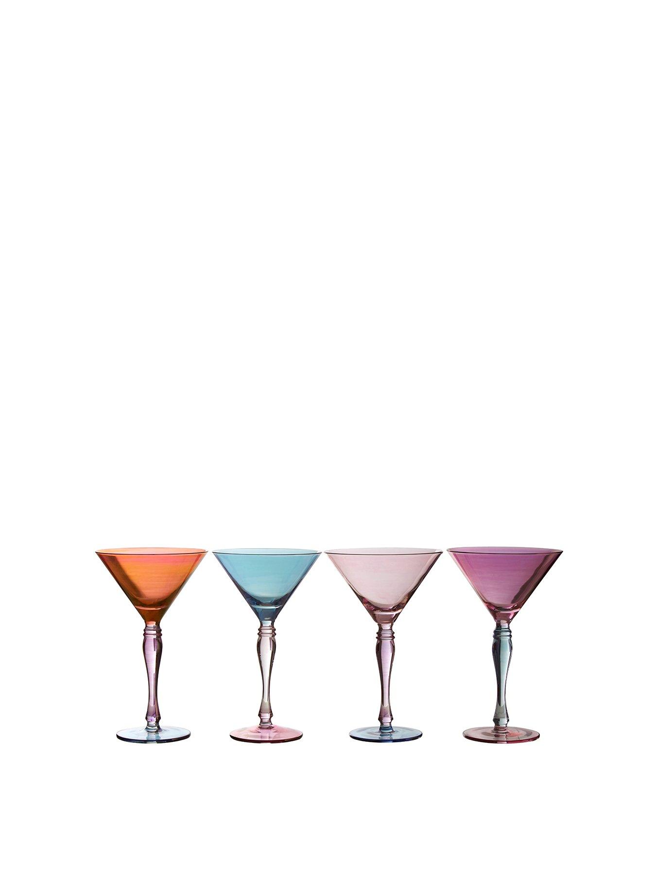 Image 2 of 4 of Interiors By Premier Aurora Set Of 4 Multicolour Cocktail Glasses