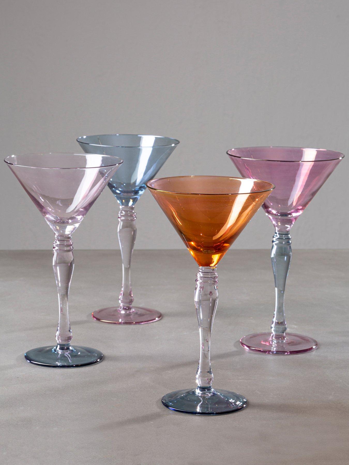 Image 3 of 4 of Interiors By Premier Aurora Set Of 4 Multicolour Cocktail Glasses