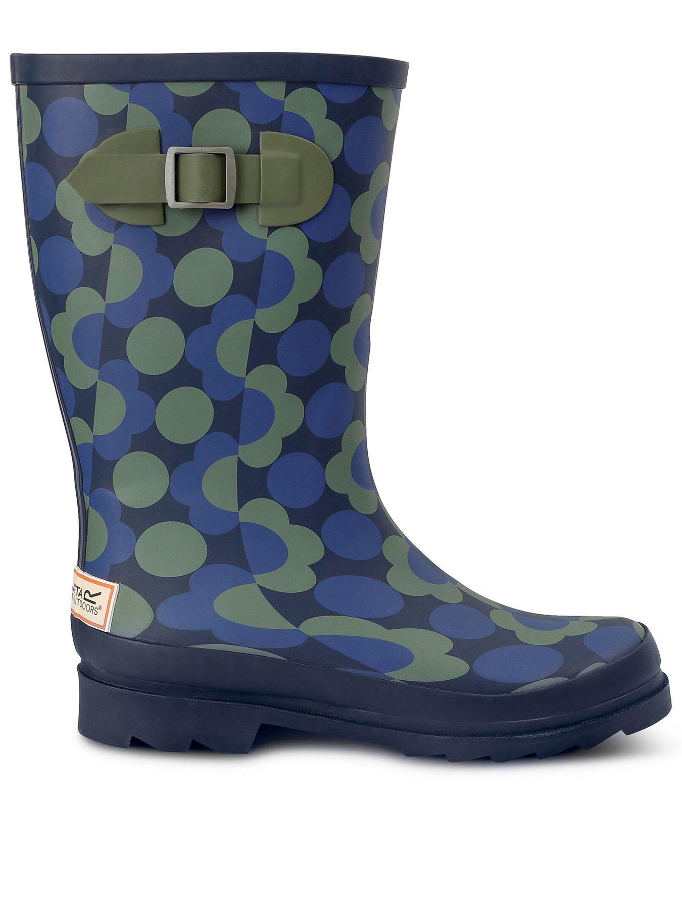 undefined Womens Orla Kiely Mid Length Wellies - Blue