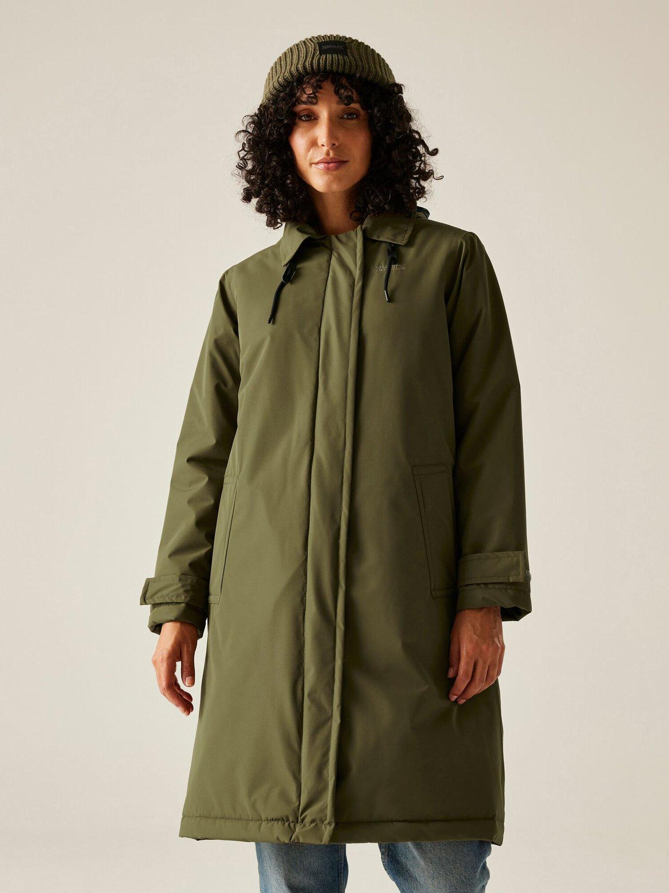 Regatta Womens Orla Kiely Waterproof Mac, Green, Size 12, Women