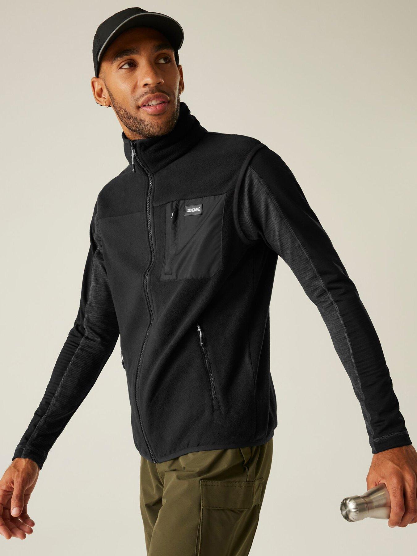 Regatta Mens Frankie Fleece Gilet Black Very