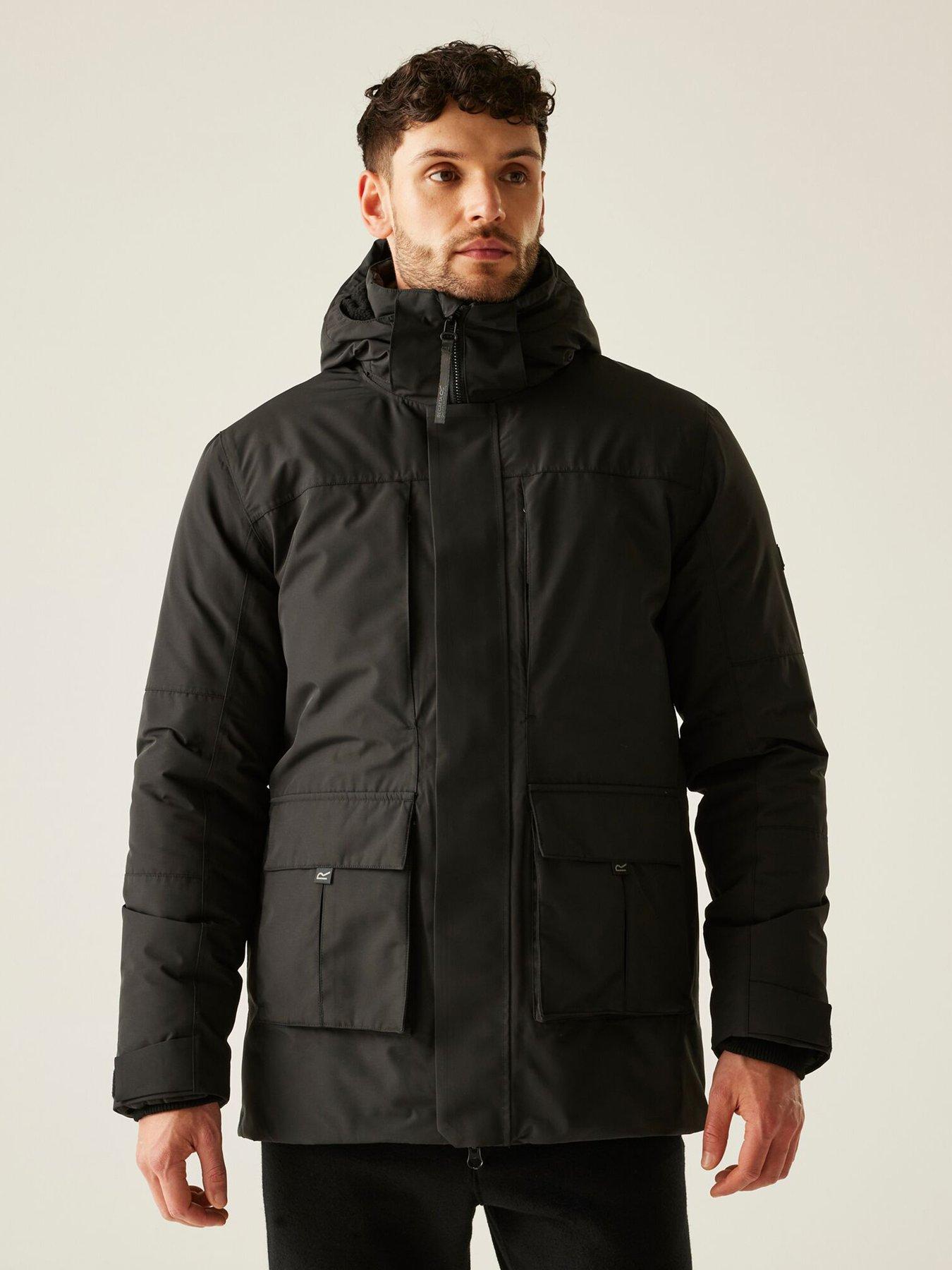 Regatta Mens Marron Waterproof Insulated Jacket Black Very