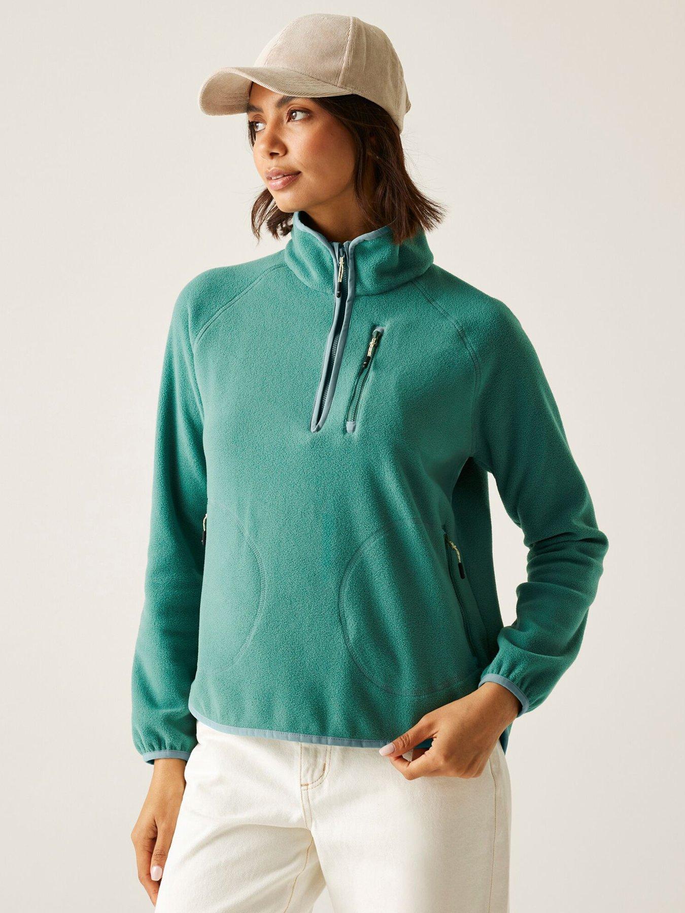 Regatta Womens Frankie 1/2 Zip Fleece, Green, Size 20, Women