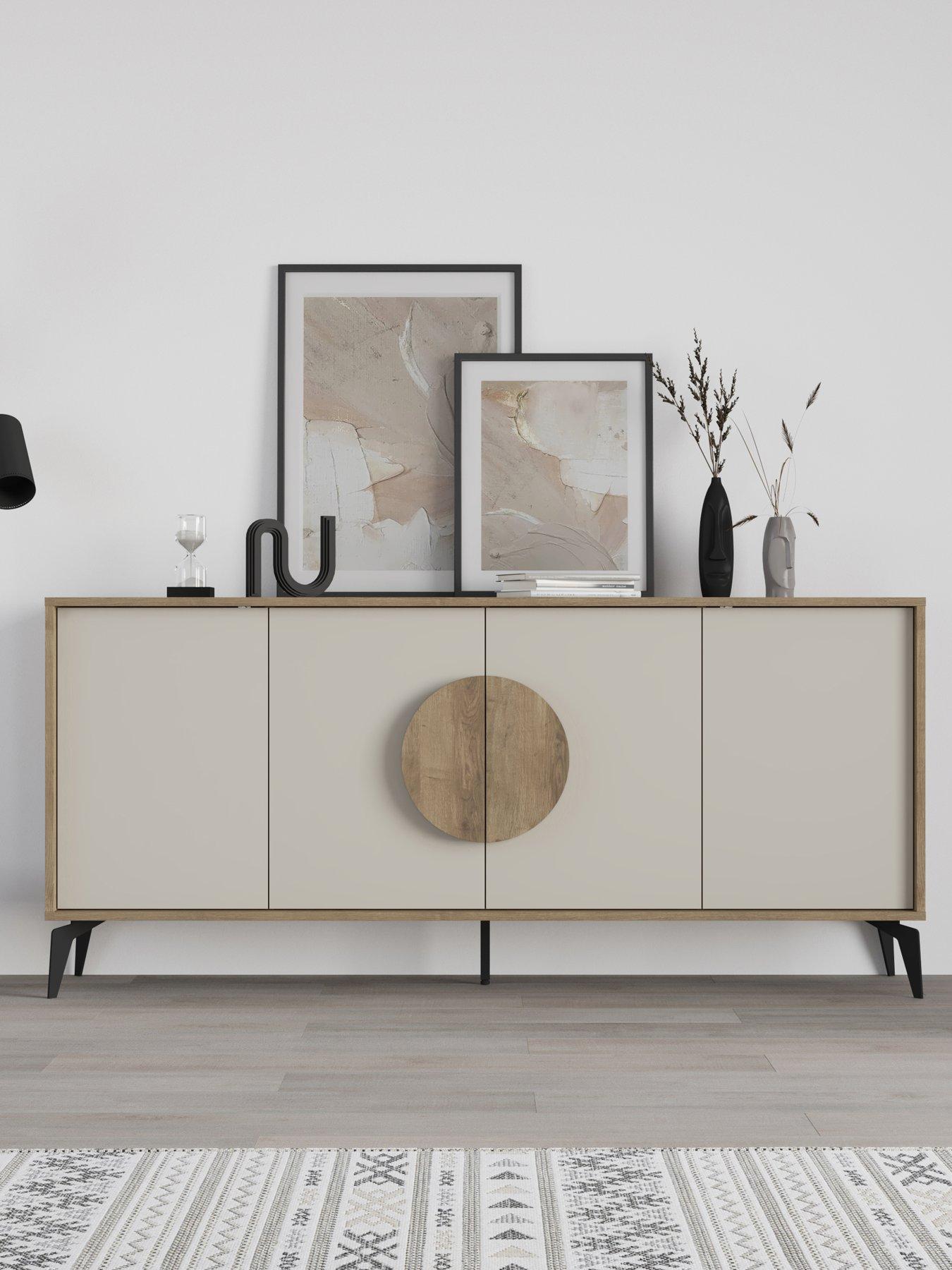 undefined Gora Large Sideboard - Oak/sandstone