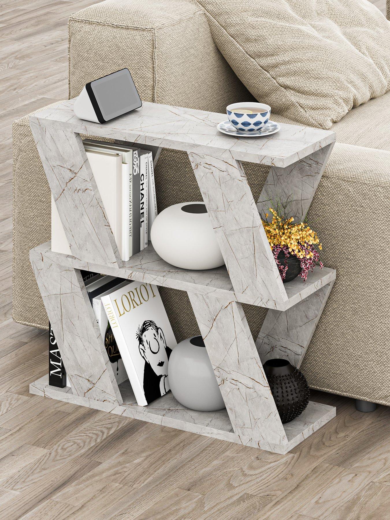 Decortie Lazena Sofa Side Table - Marble