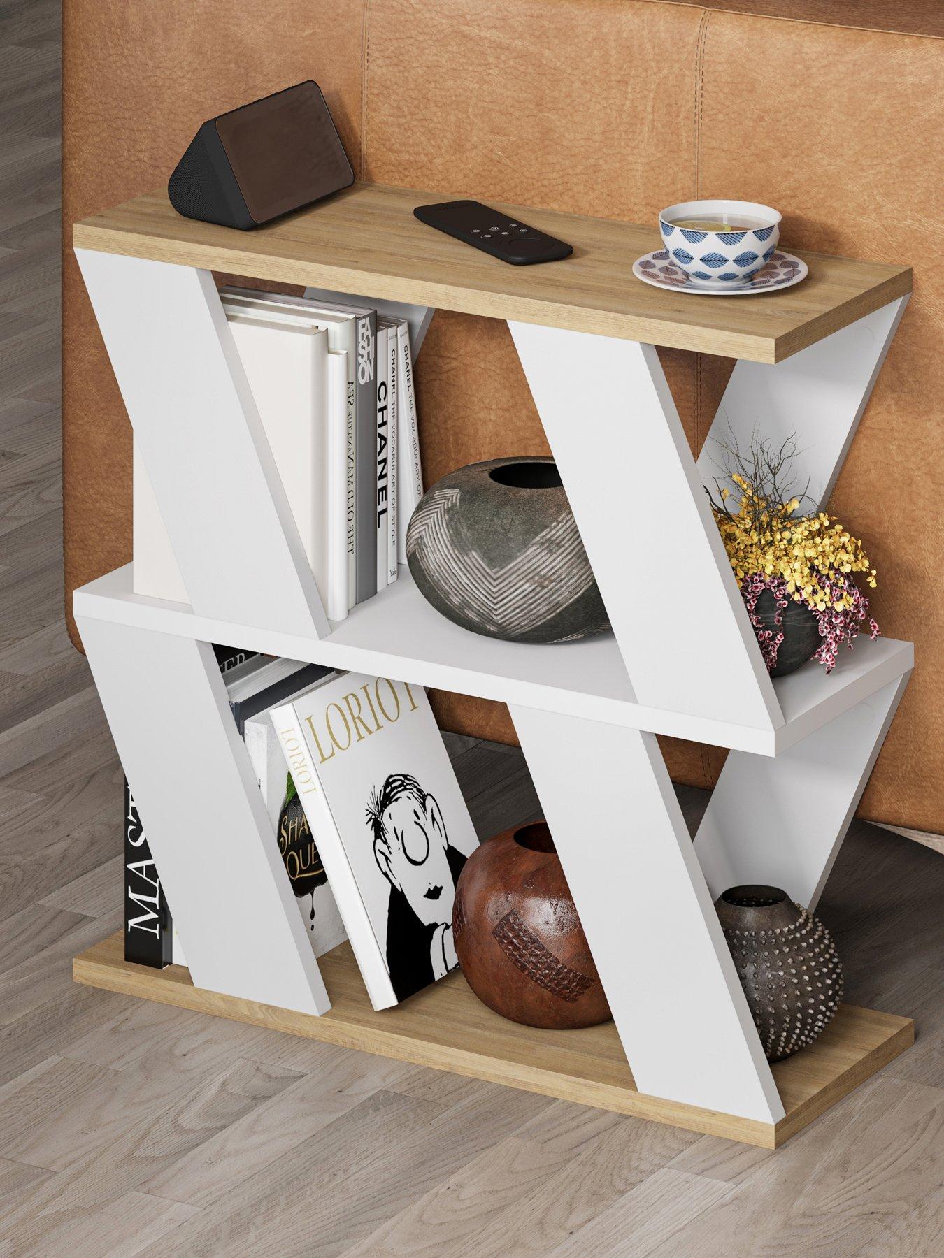 undefined Lazena Sofa Side Table - Oak/white