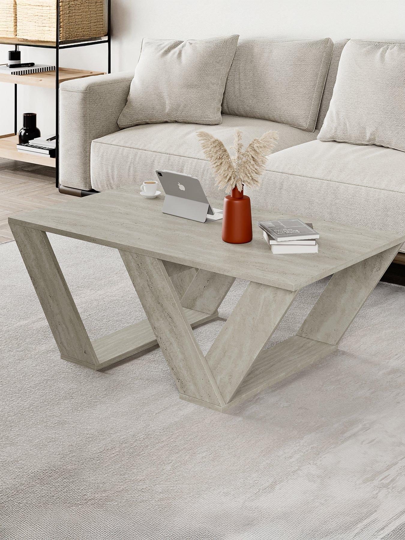 undefined Pipra Coffee Table - Travertine