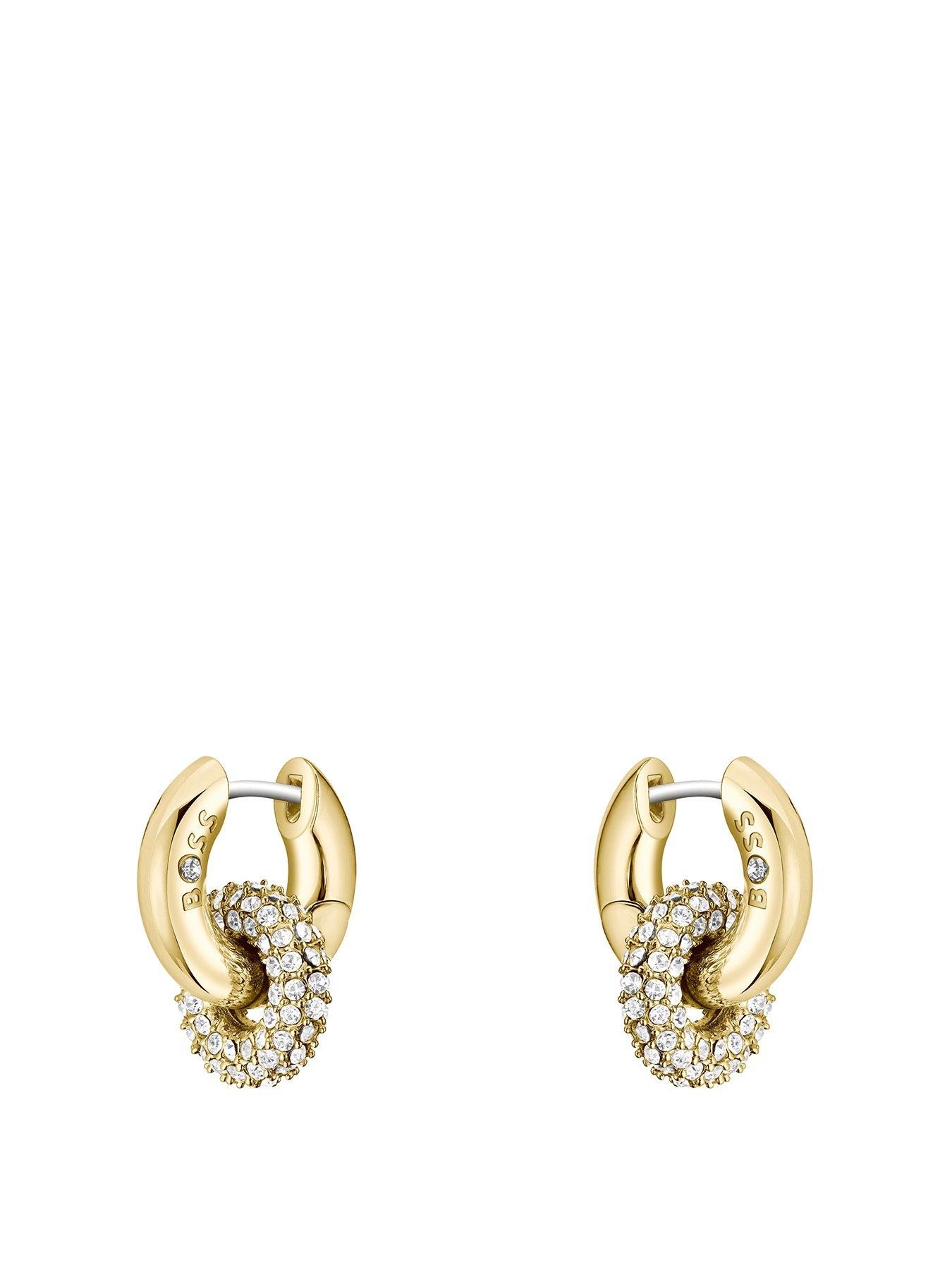 BOSS Ladies Live Precious Ip Earrings - Gold