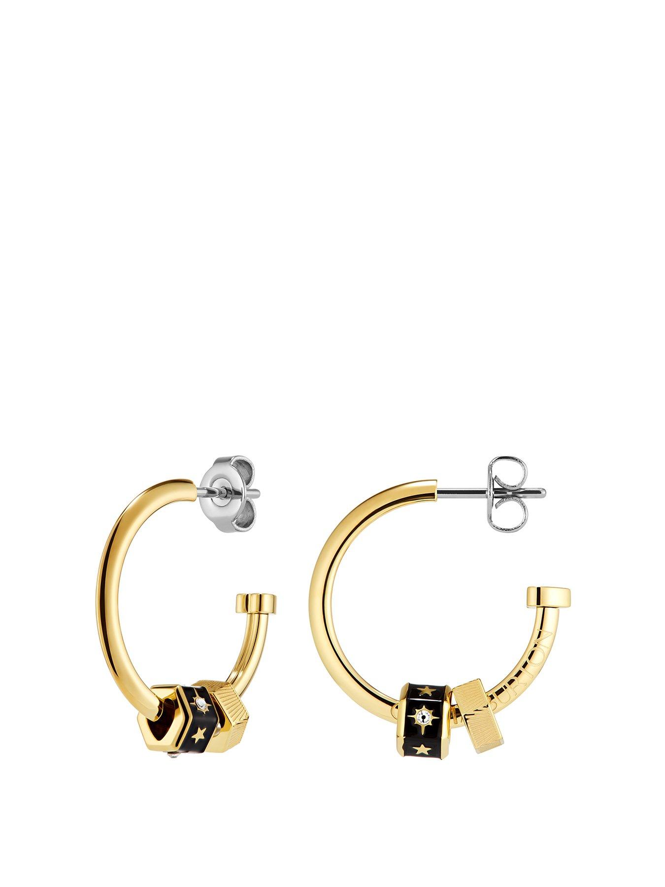 Olivia Burton Signature Bead Charm Hoop Earrings