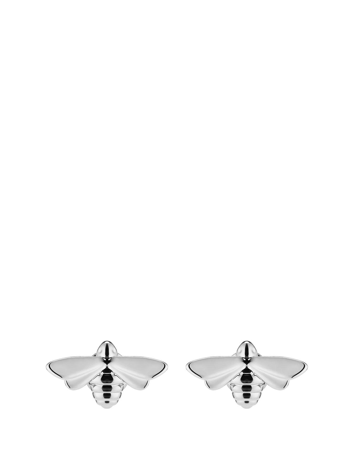 Olivia Burton Honey Bee Stainless Steel Stud Earrings - Silver