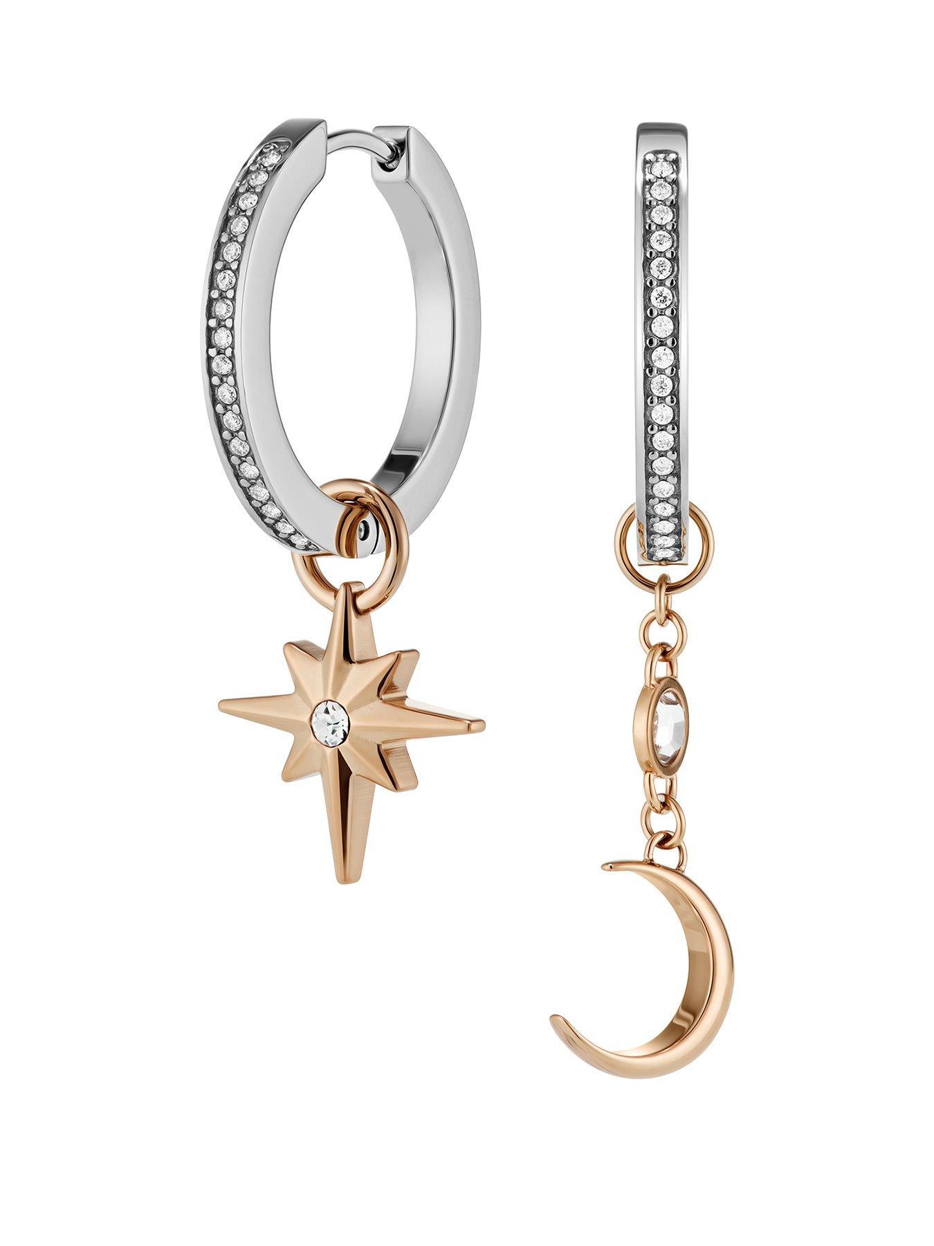 Olivia Burton Celestial Star Stainless Steel Huggie Earrings